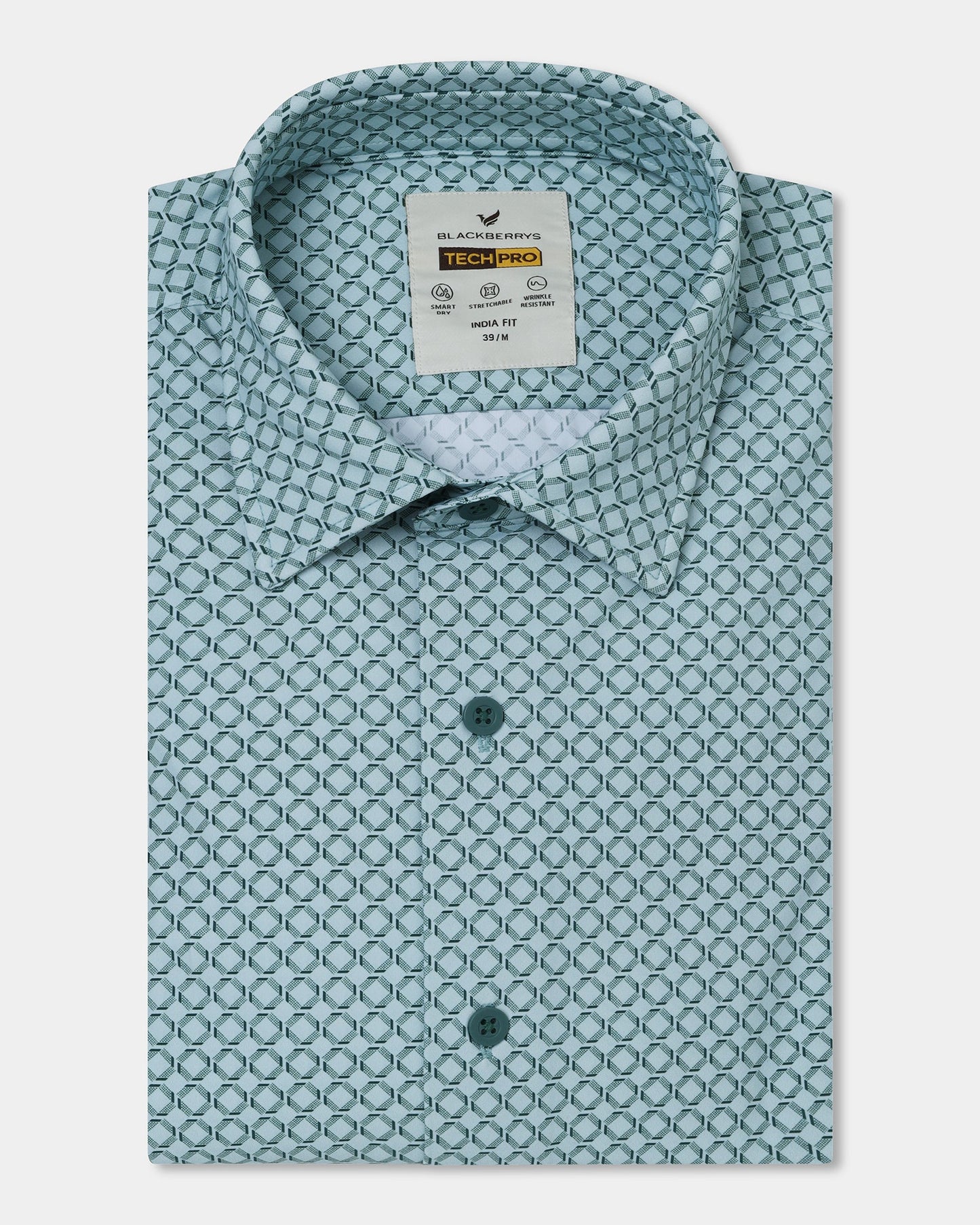 Mint TechPro Printed Shirt - Fossil