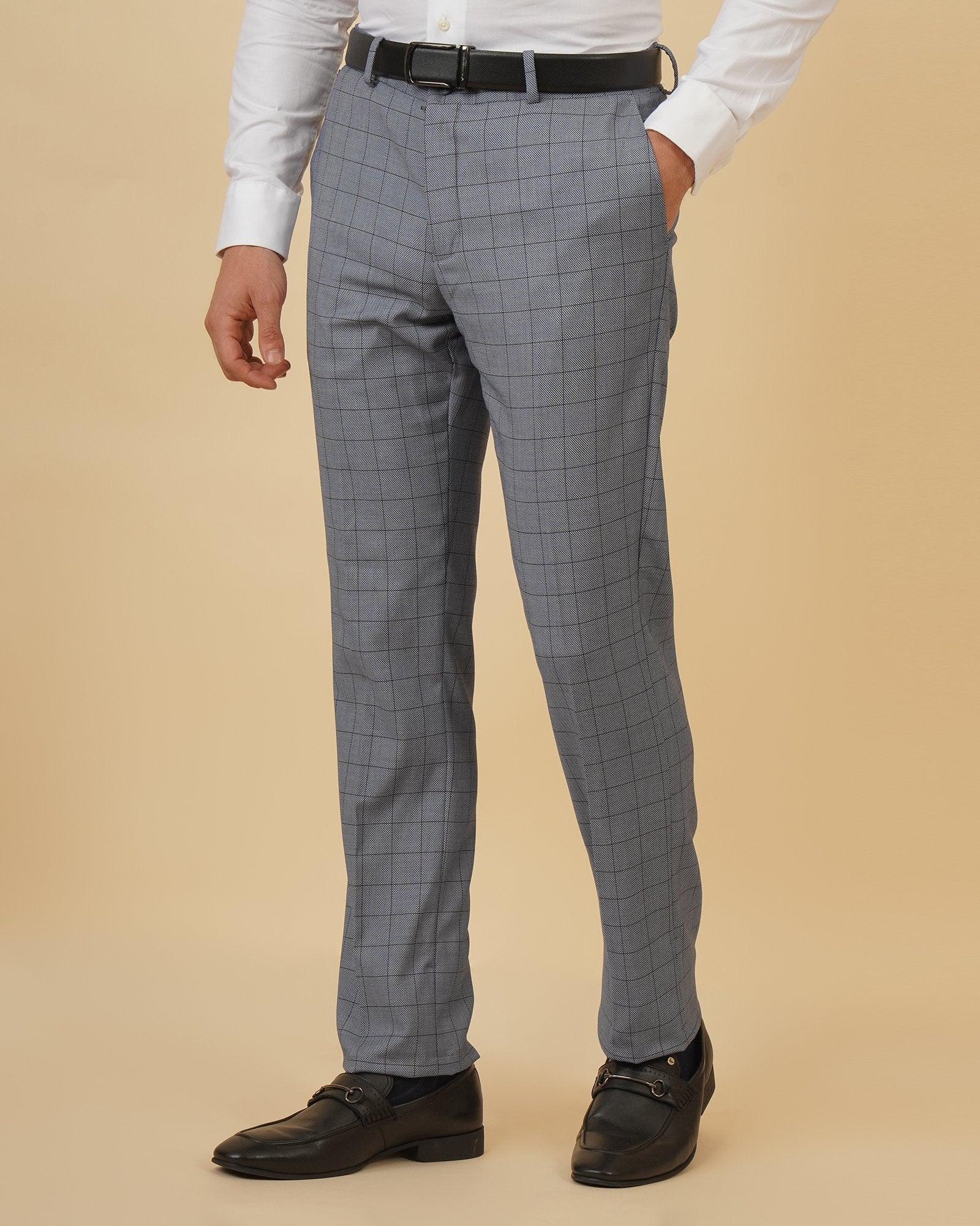Monaya Formal Trendy Stretch Trouser In Light Blue (B95 Fit)