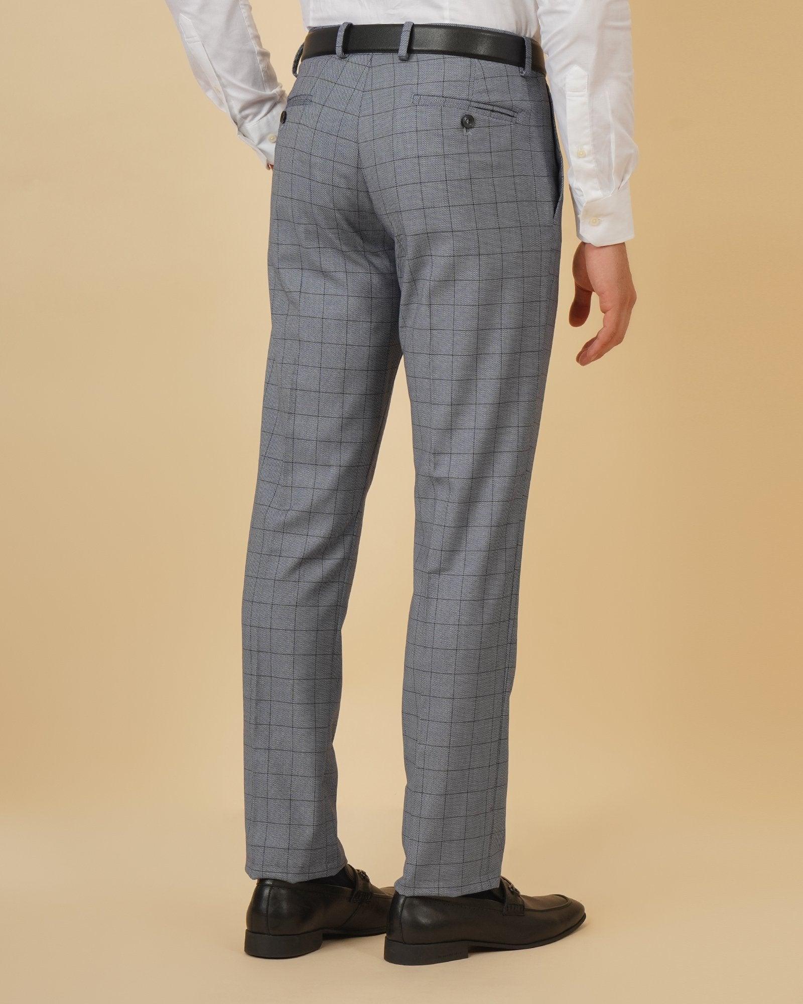 Monaya Formal Trendy Stretch Trouser In Light Blue (B95 Fit) - blackberrys-clothing