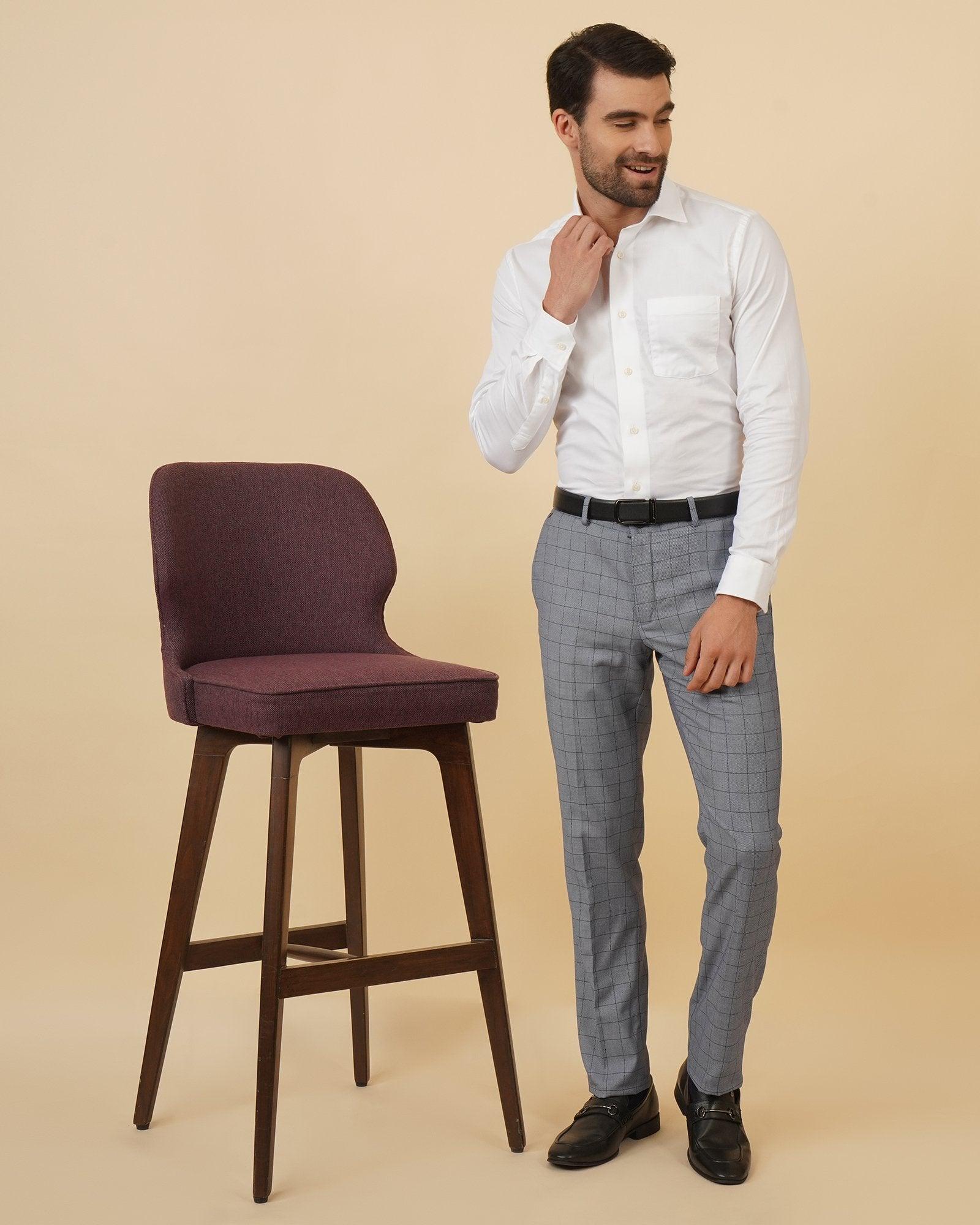 Monaya Formal Trendy Stretch Trouser In Light Blue (B95 Fit) - blackberrys-clothing