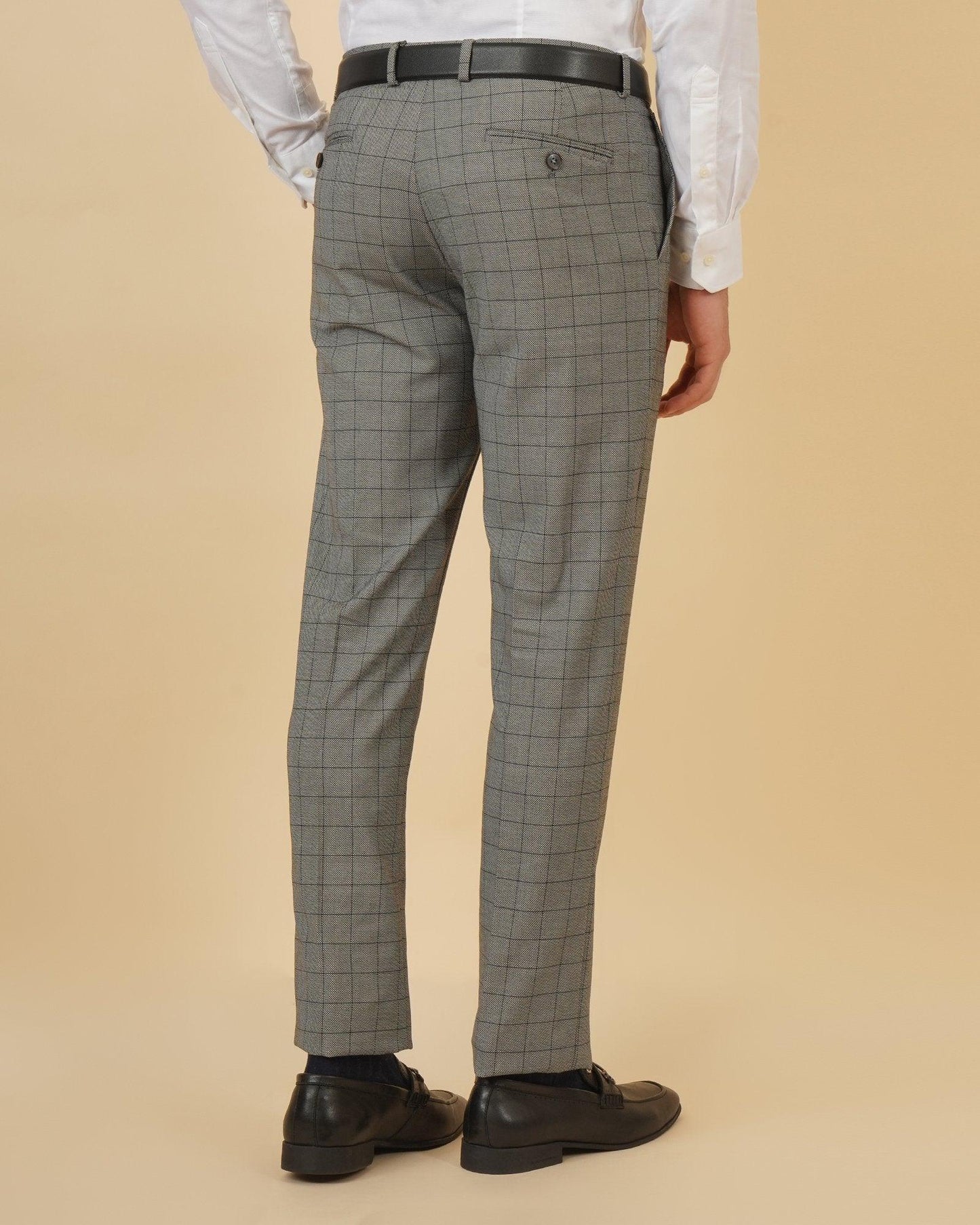 Monaya Formal Trendy Stretch Trouser In Light Grey (B95 Fit) - blackberrys-clothing
