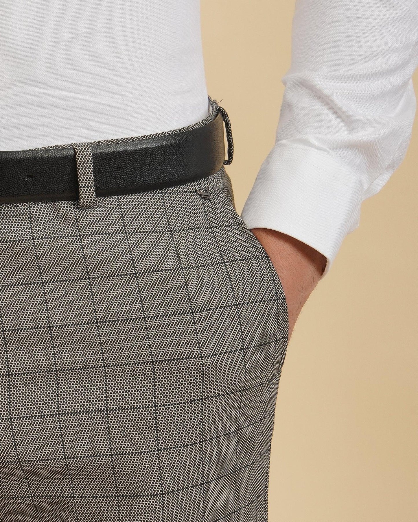 Monaya Formal Trendy Stretch Trouser In Light Grey (B95 Fit) - blackberrys-clothing