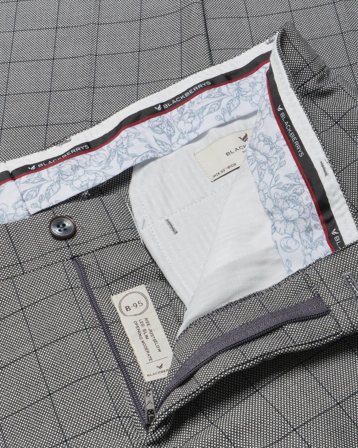 Monaya Formal Trendy Stretch Trouser In Light Grey (B95 Fit) - blackberrys-clothing