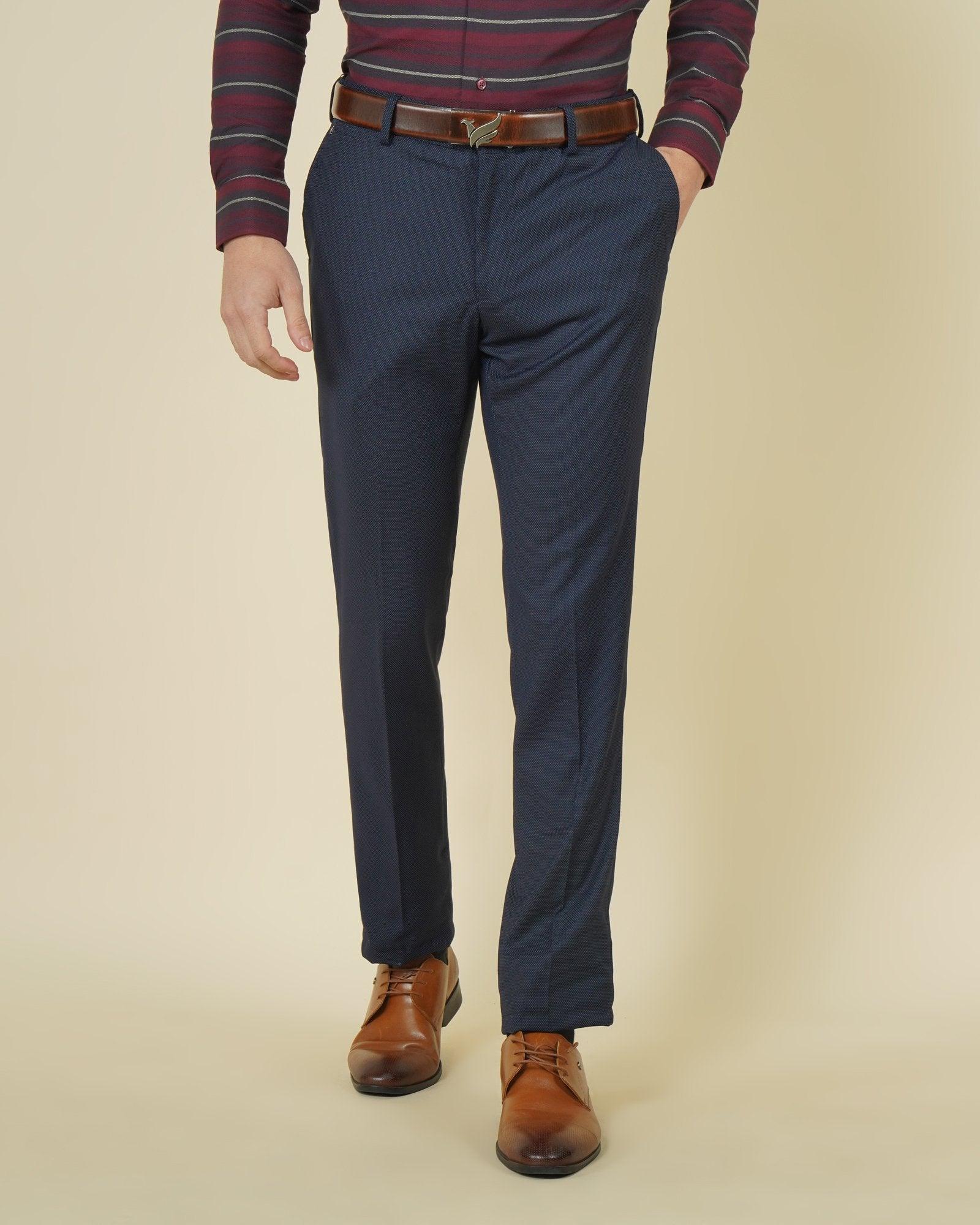 Moonford Formal Technowaist Trouser In Blue (B95 Fit)