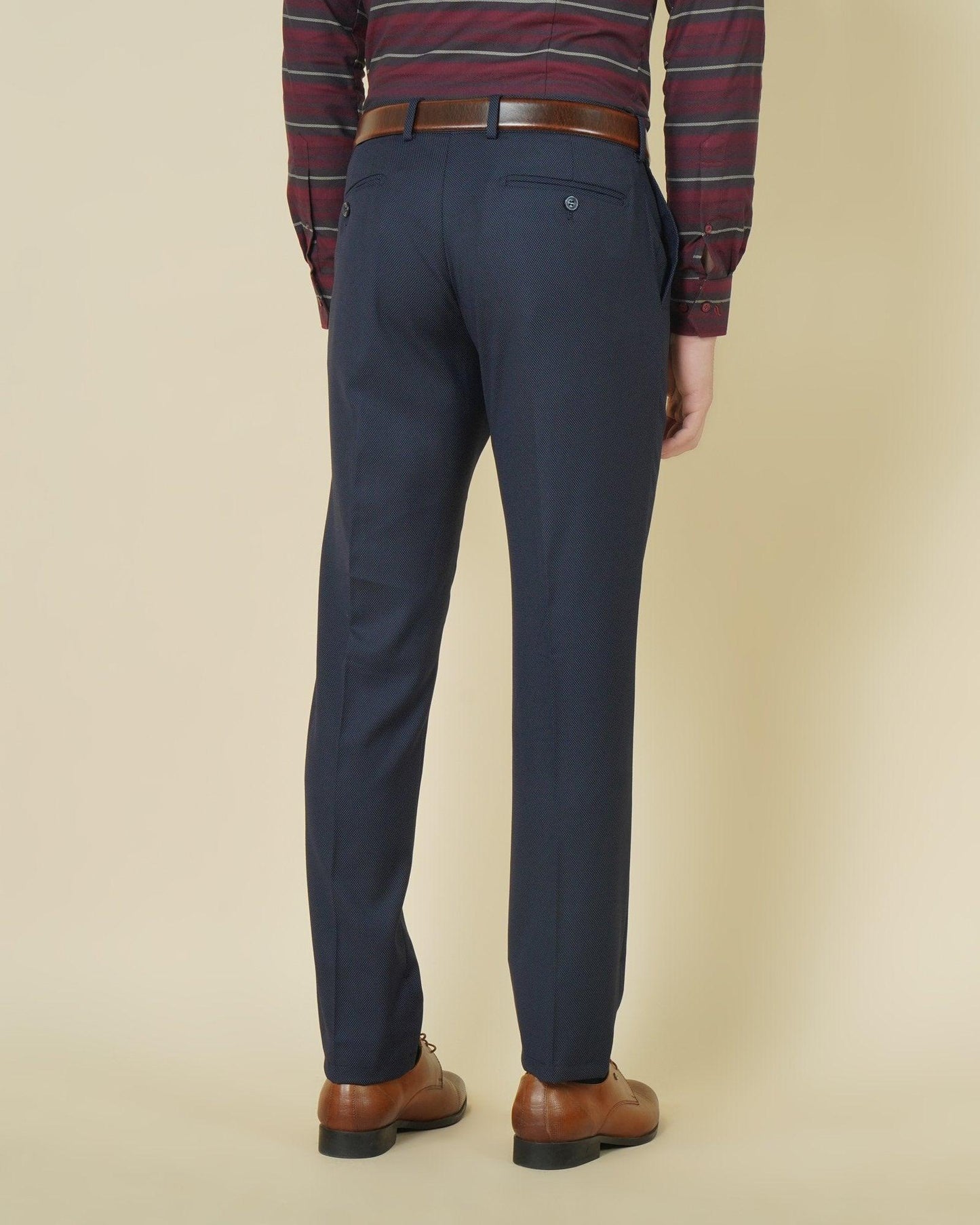 Moonford Formal Technowaist Trouser In Blue (B95 Fit) - blackberrys-clothing