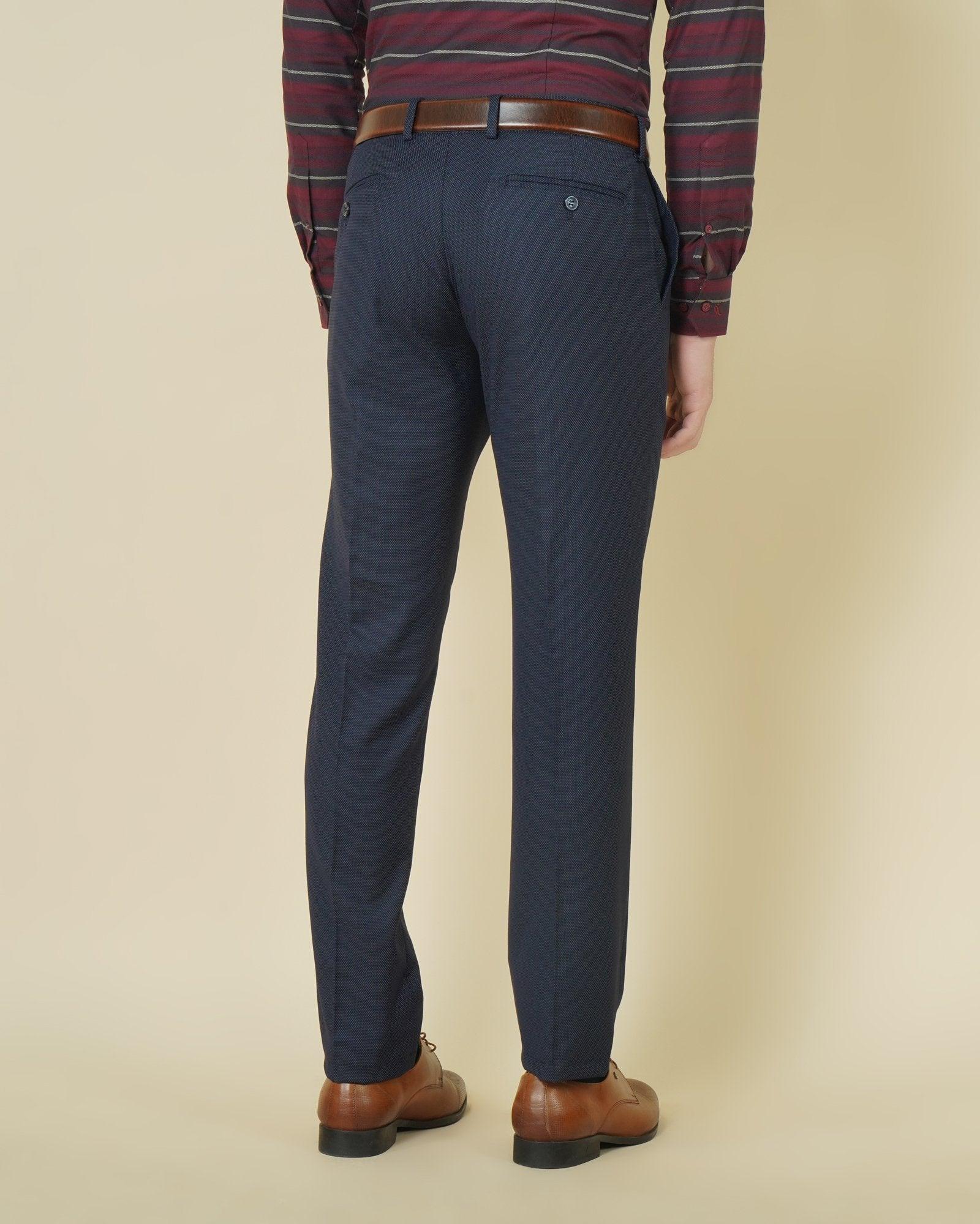 Moonford Formal Technowaist Trouser In Blue (B95 Fit) - blackberrys-clothing