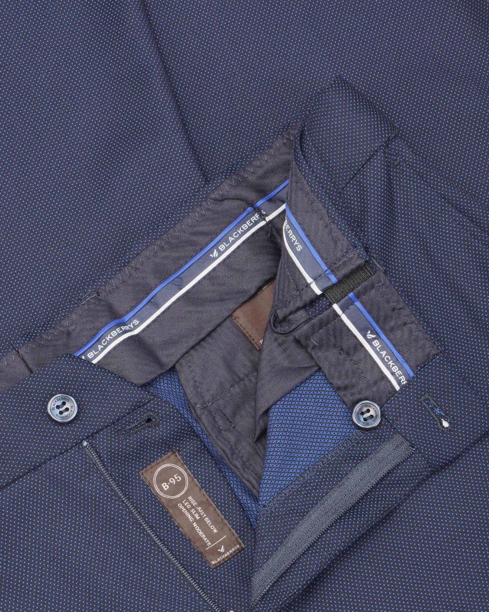 Moonford Formal Technowaist Trouser In Blue (B95 Fit) - blackberrys-clothing