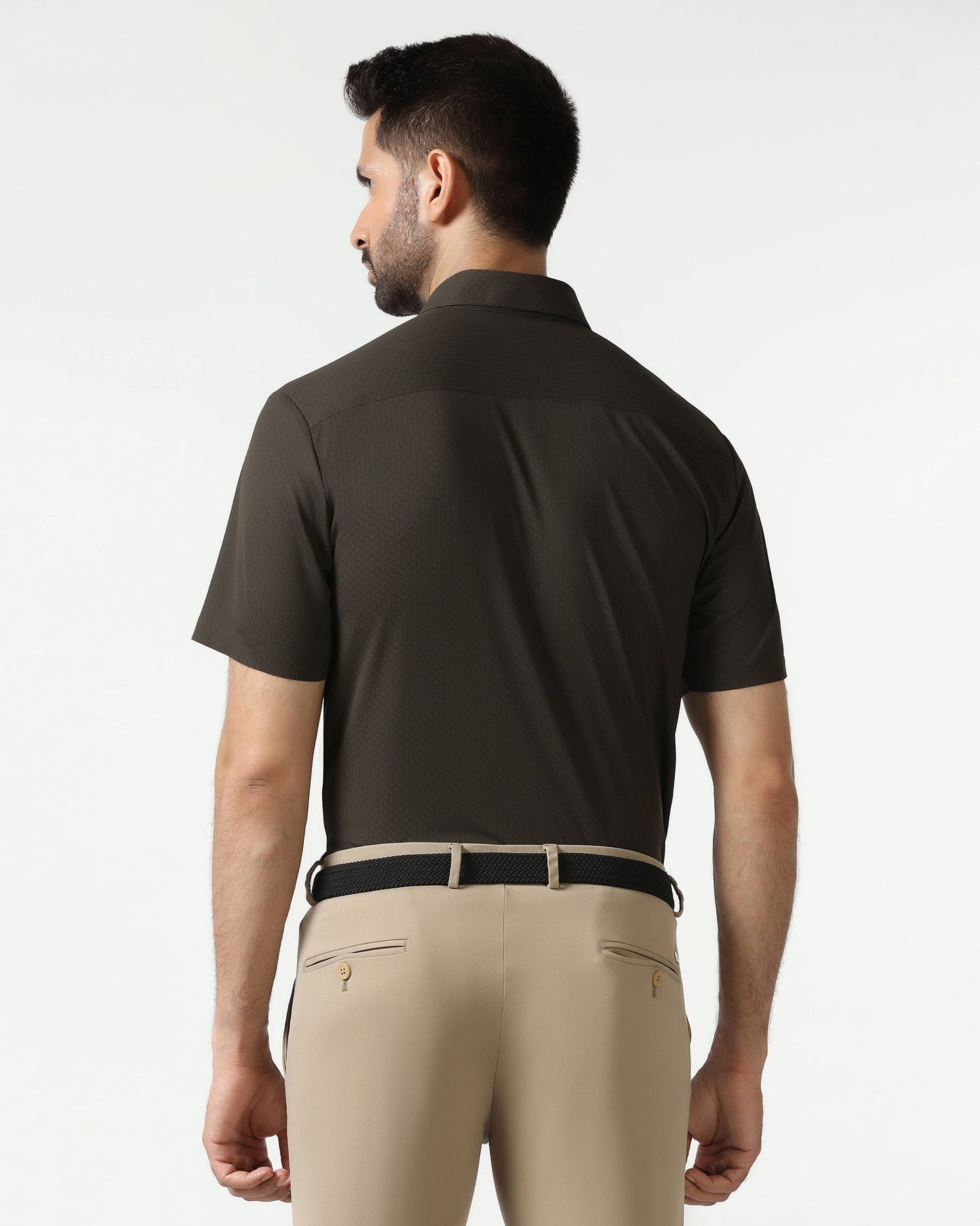 Mouse Half Sleeve Techpro Textured Shirt - Hurton