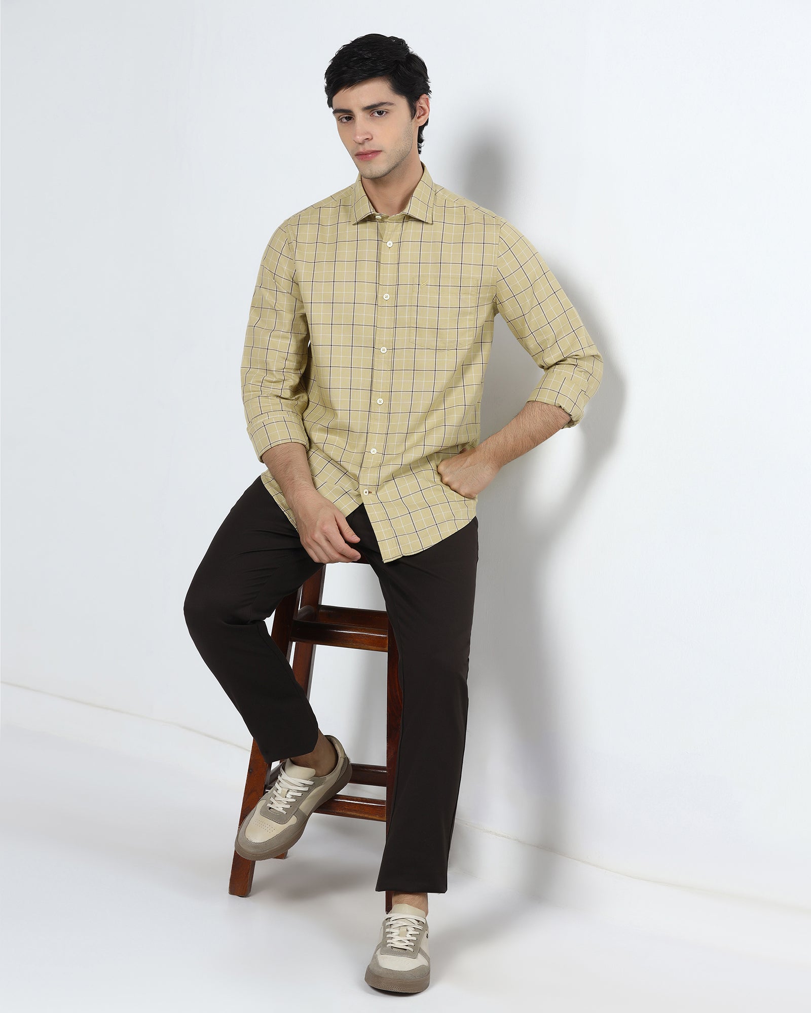 Mustard Check Shirt - Havro