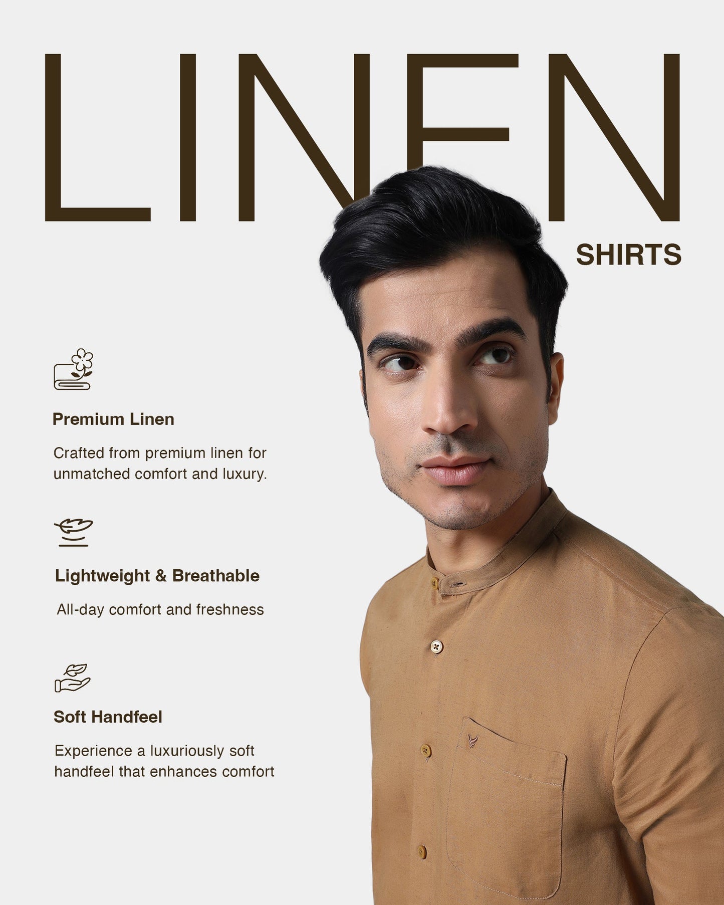 Mustard Linen Solid Shirt - Cleo