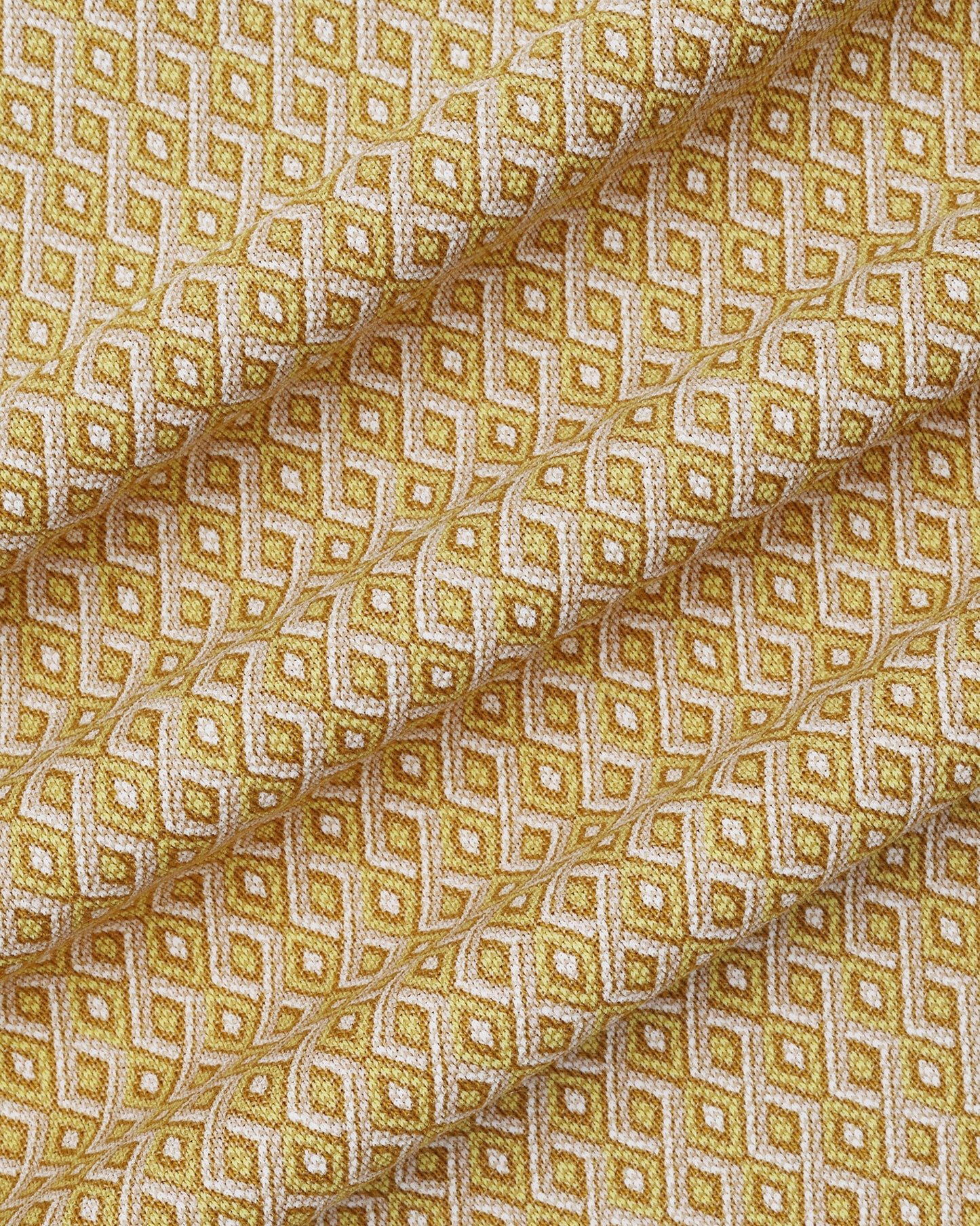 Mustard Yellow Printed Polo - Mini