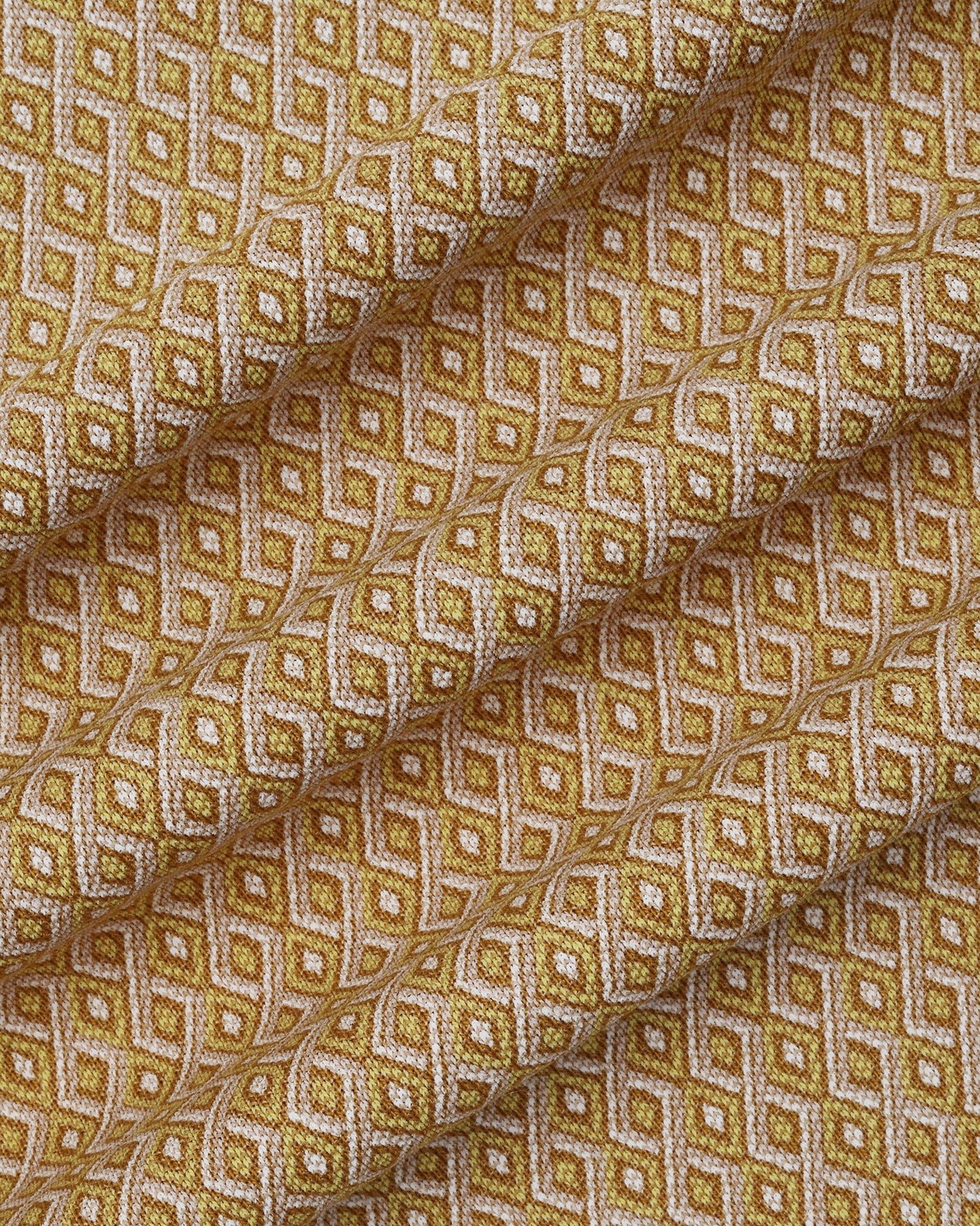 Mustard Yellow Printed Polo - Mini