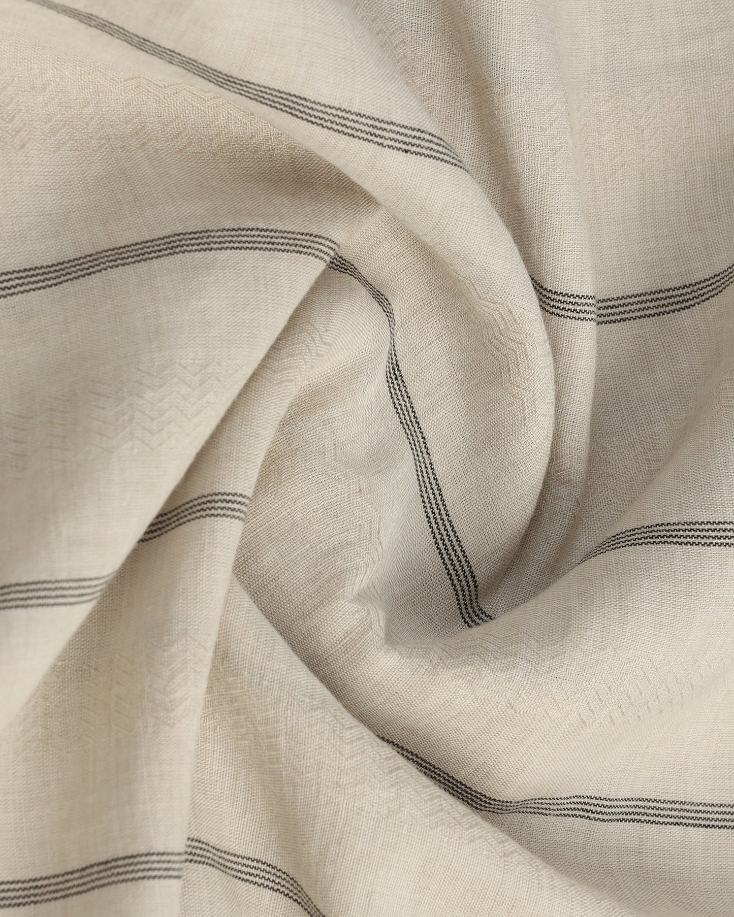 Natural Half Sleeve Linen Stripe Shirt - Ramiro