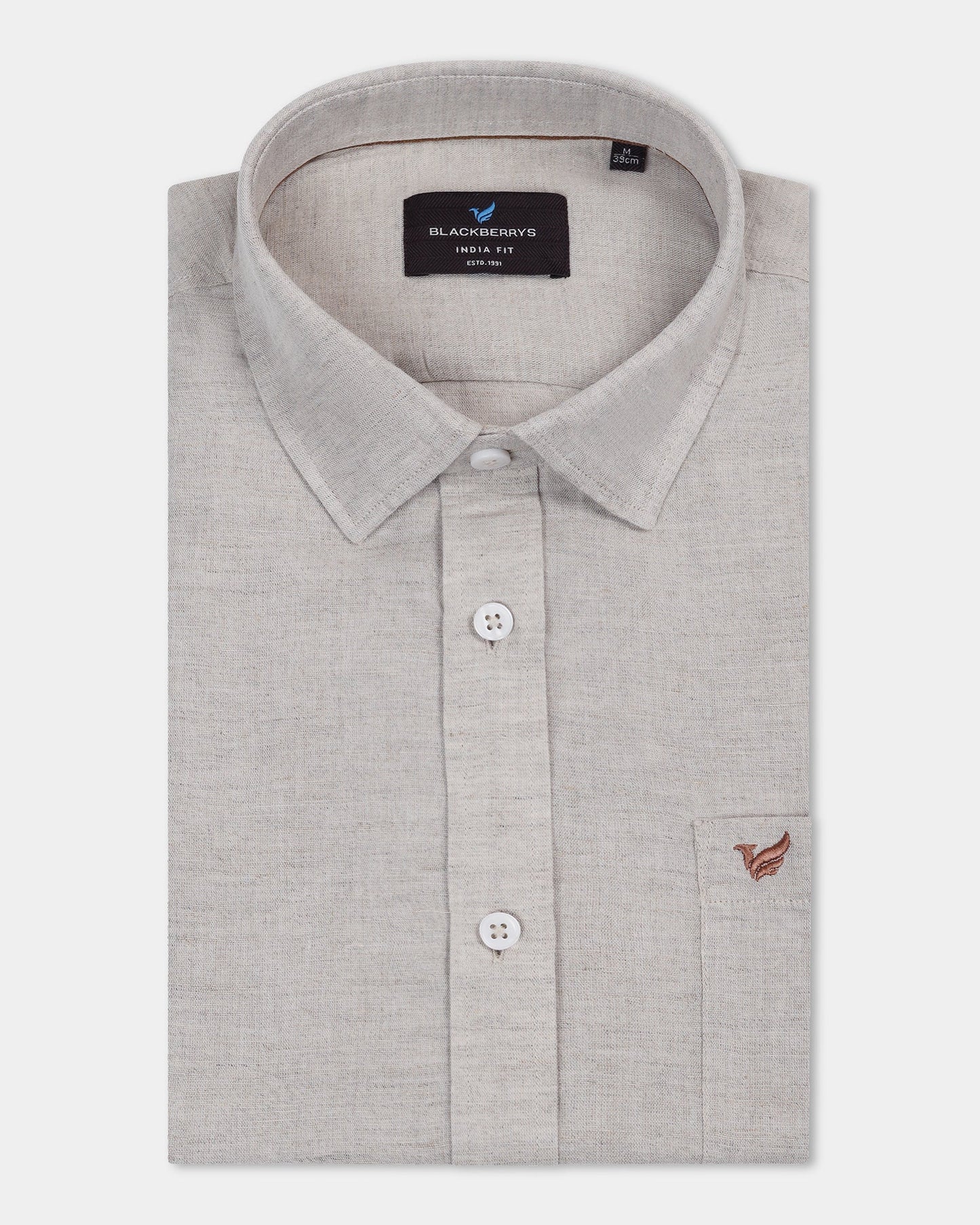 Natural Half Sleeve Linen Solid Shirt - Cleo