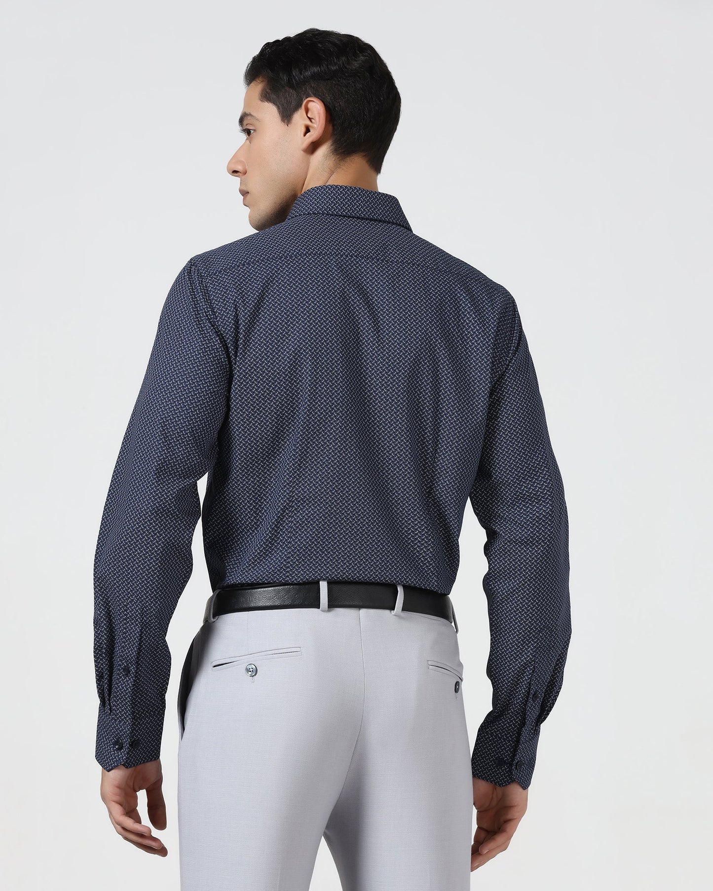 Navy Printed Shirt - Cyrus
