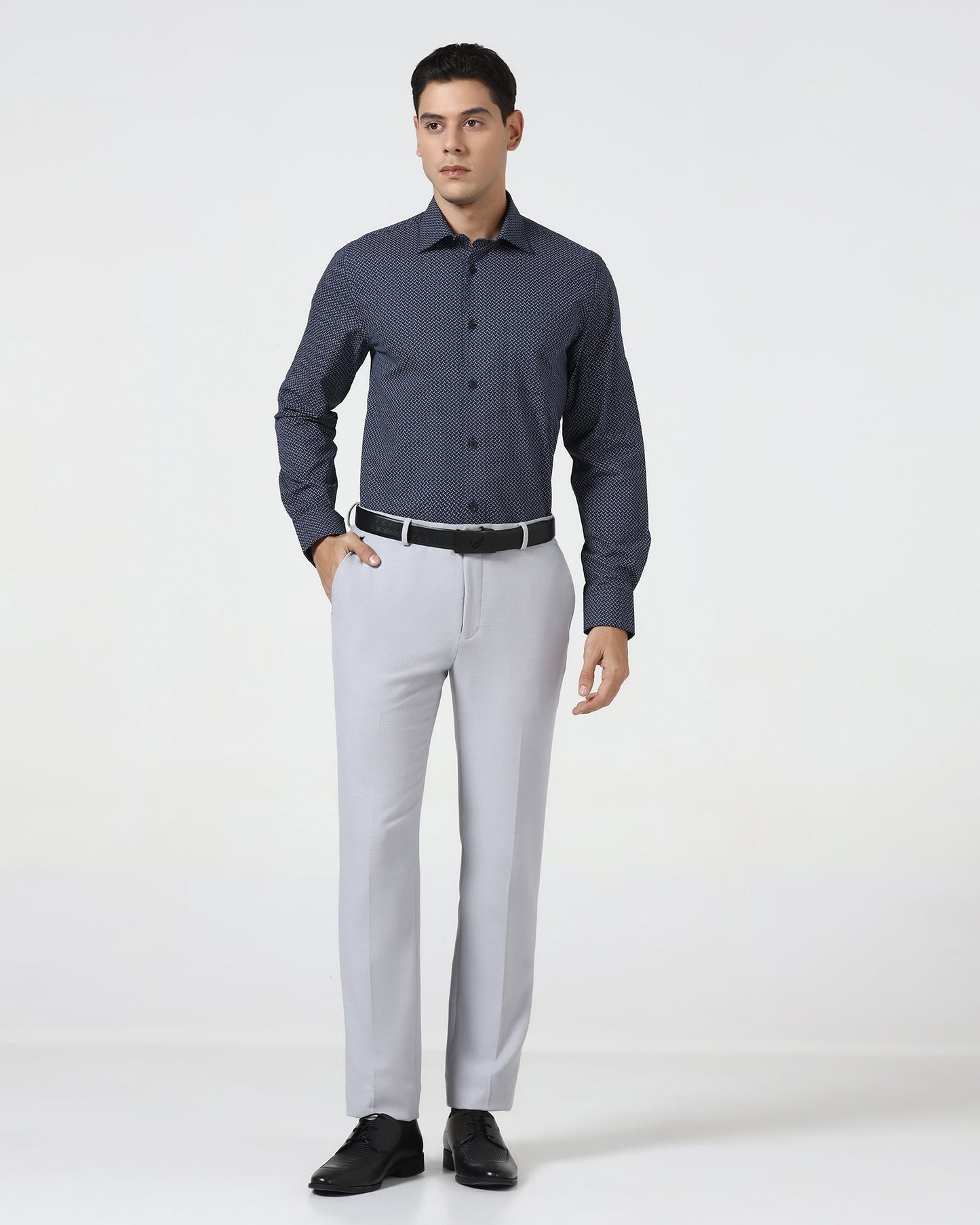Navy Printed Shirt - Cyrus