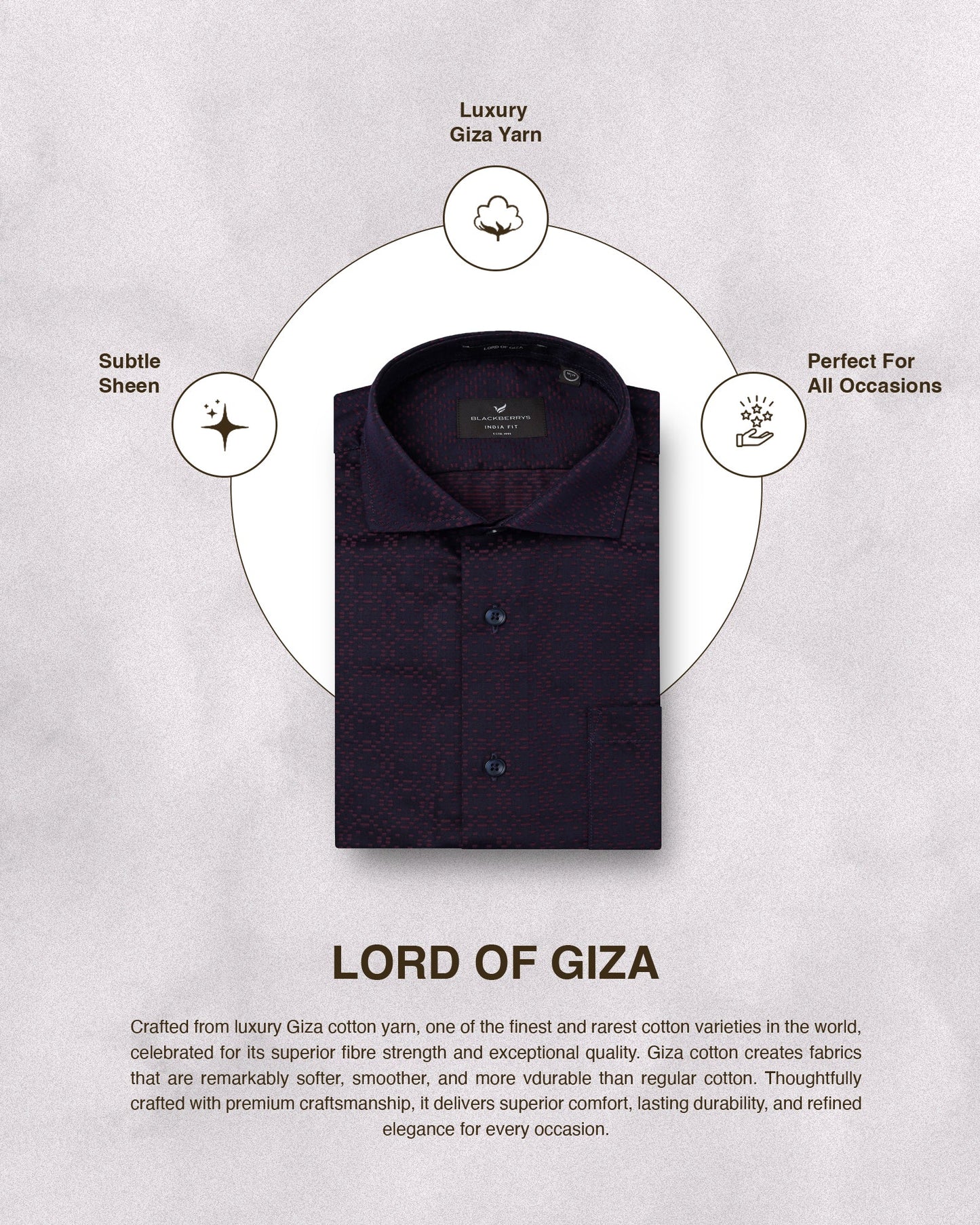 Navy Jacquard Shirt - Alton