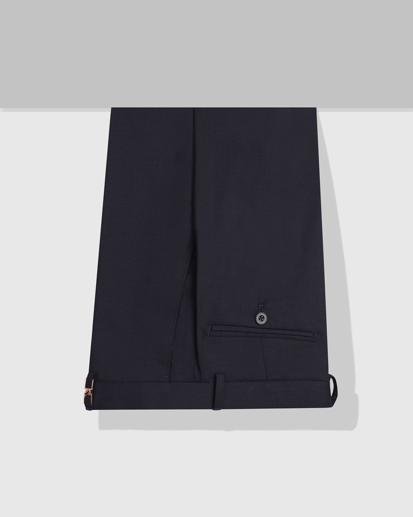 Navy Luxe Solid Trouser - Meter