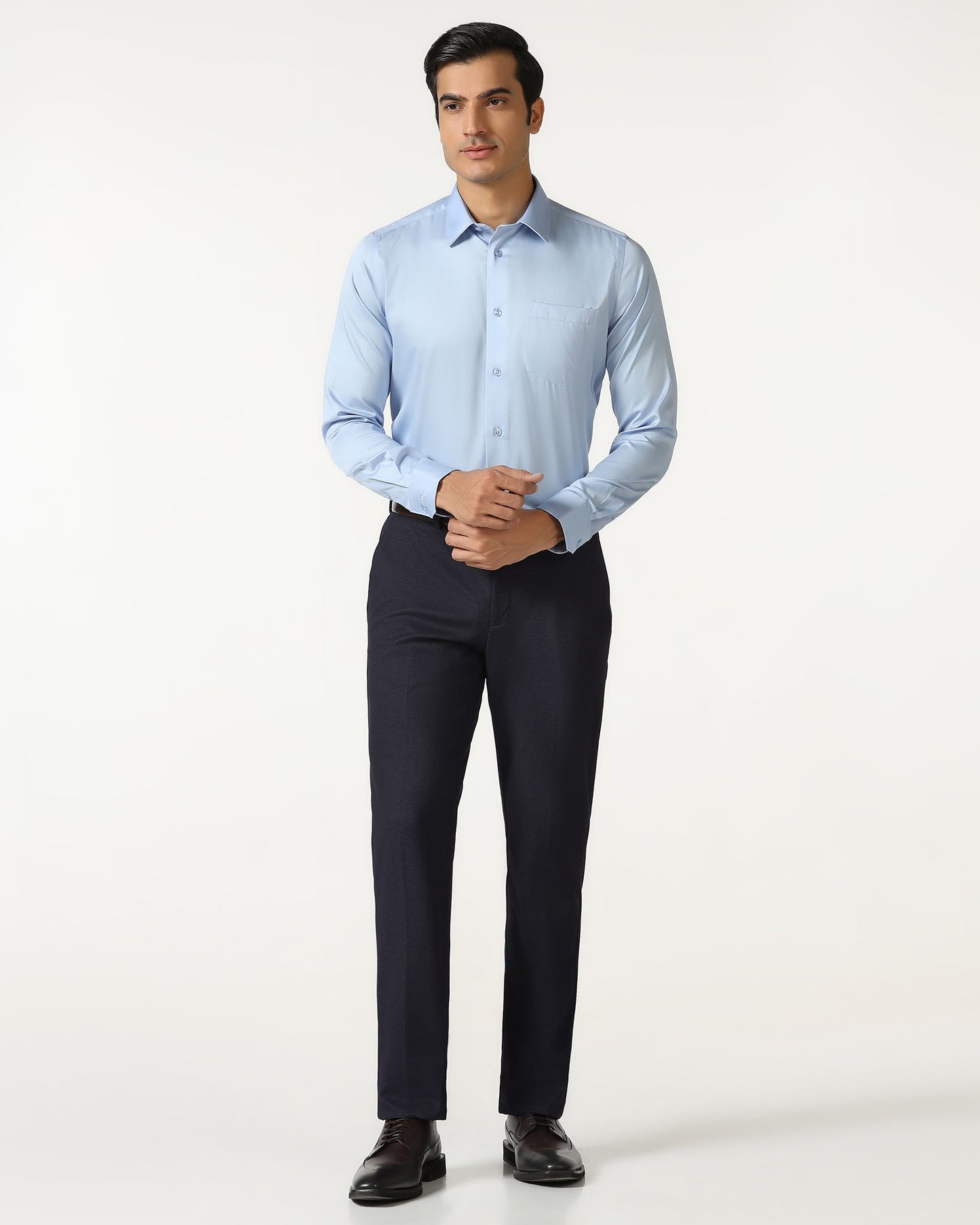 Navy Must Haves Textured Trouser - Miggins