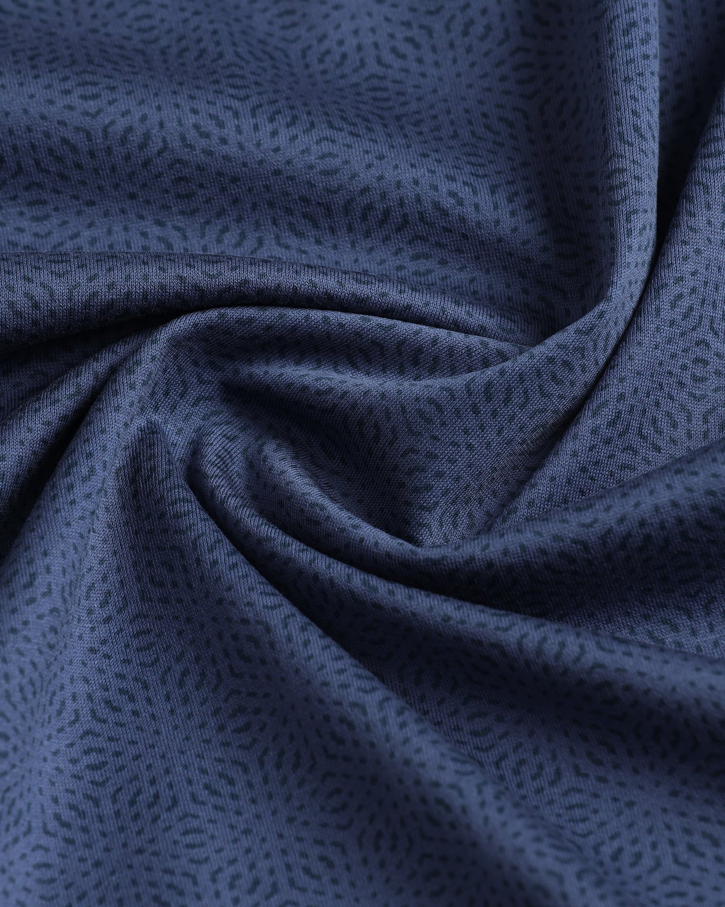 Navy Printed Polo - Peter