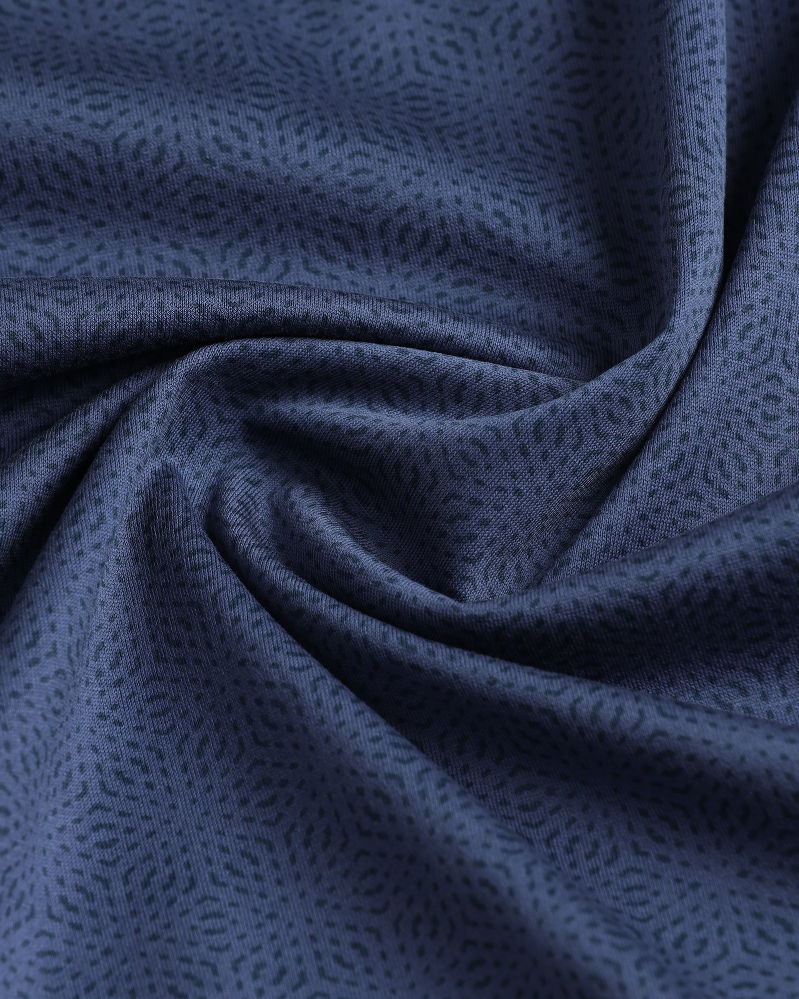 Navy Printed Polo - Peter