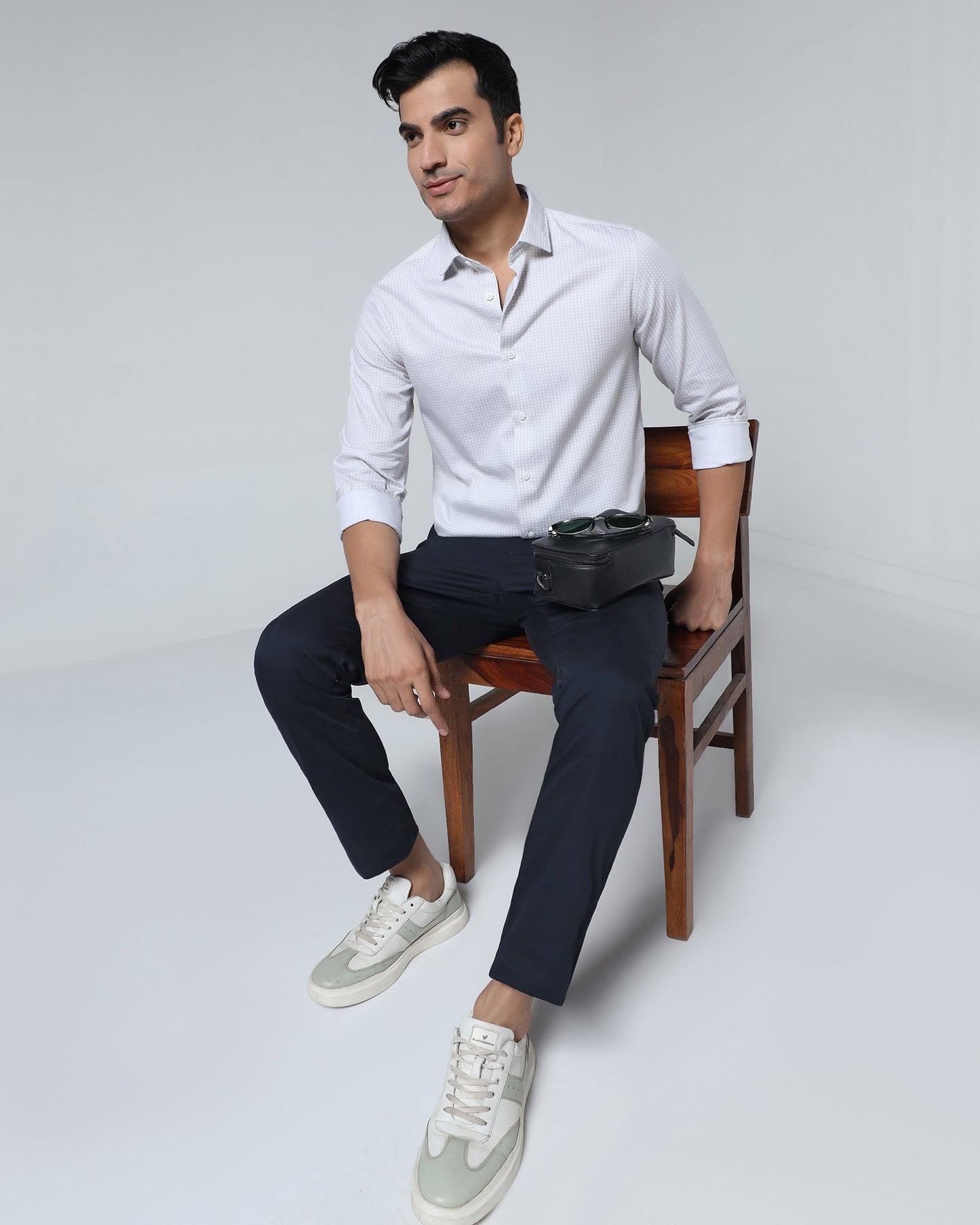 Navy Solid Khakis - Hemlock