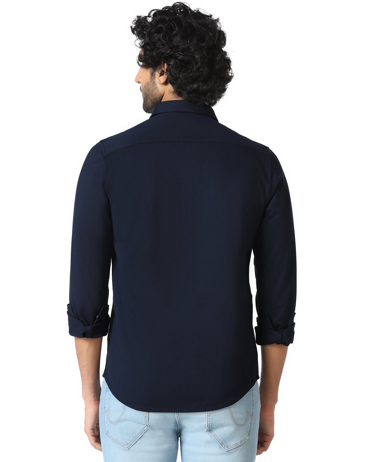Navy Solid Shirt - Diaz