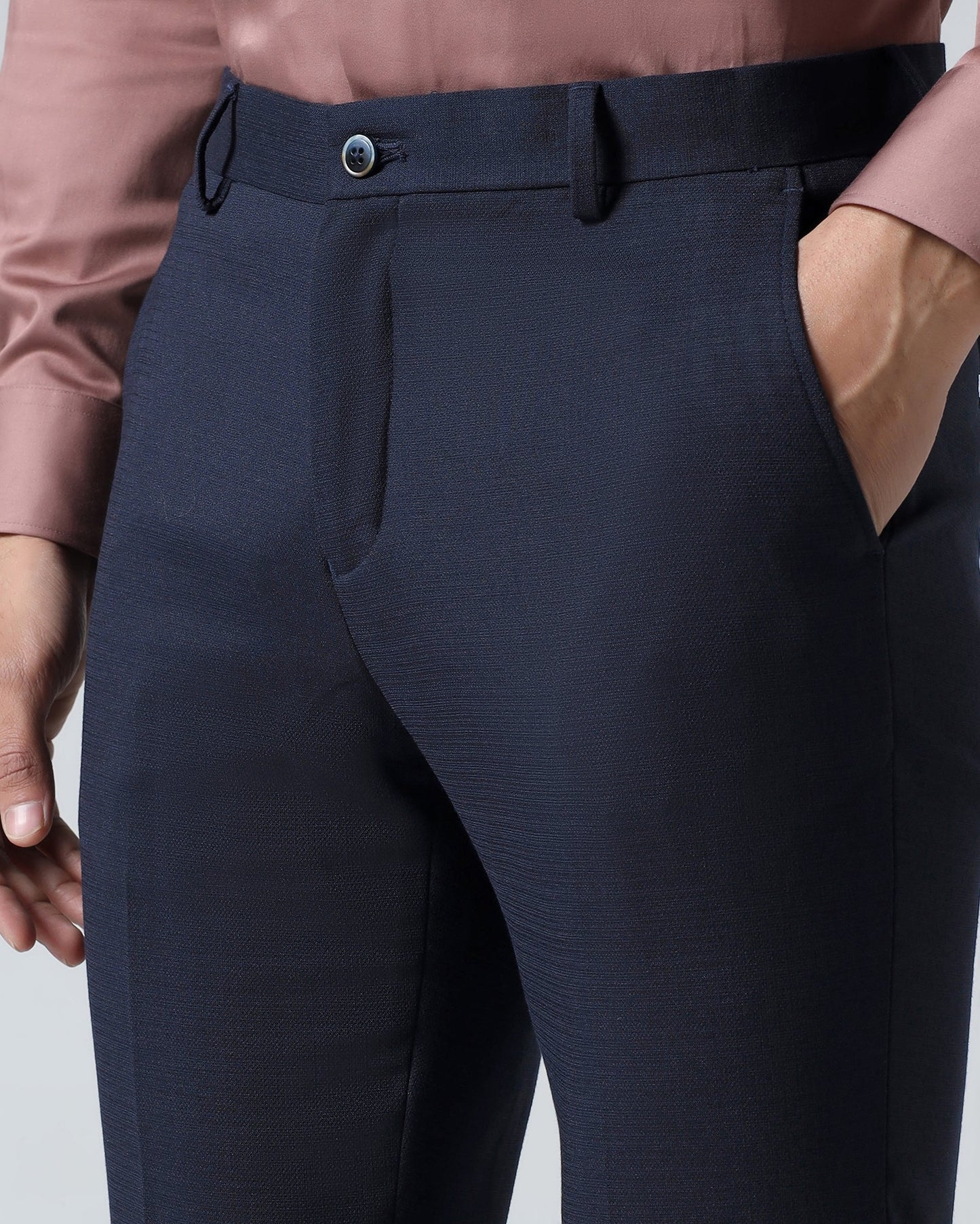 Navy Solid Trouser - Kings