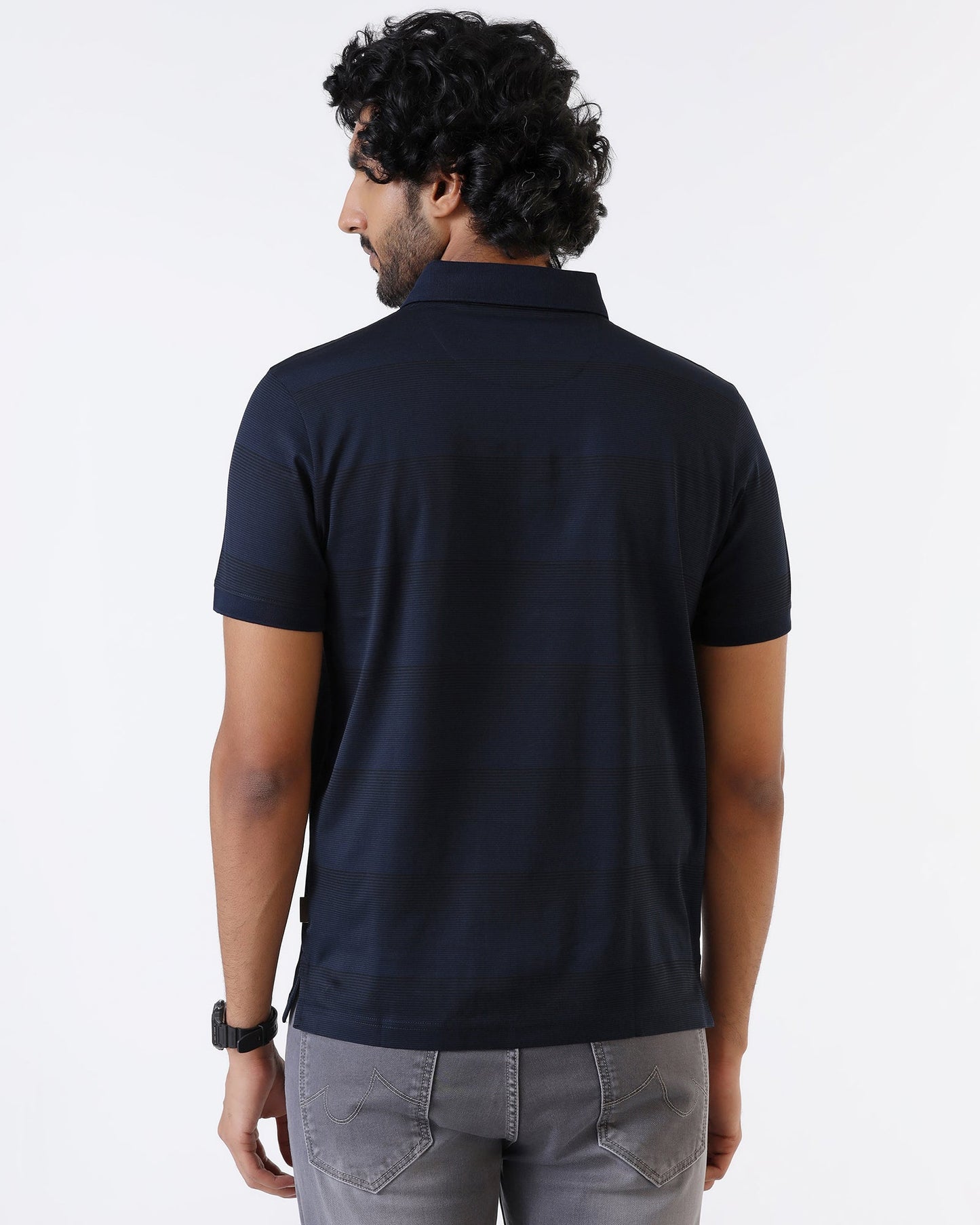 Navy Stripe Polo - Tip