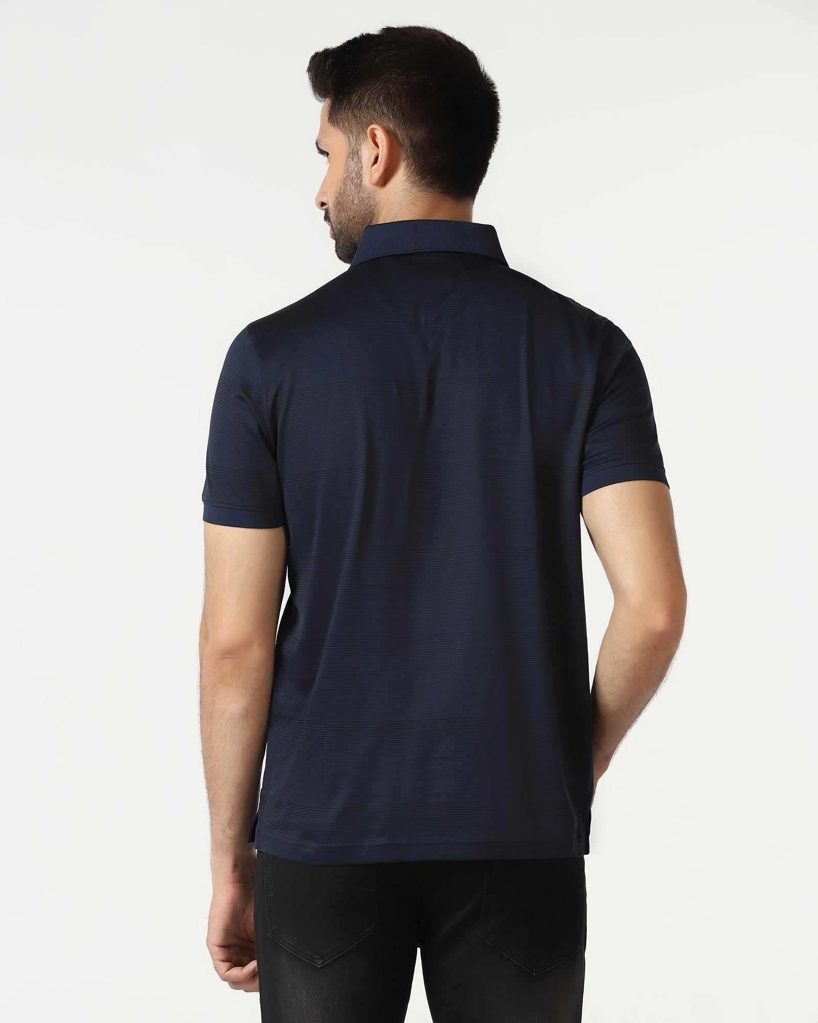 Navy Stripe Polo - Tip