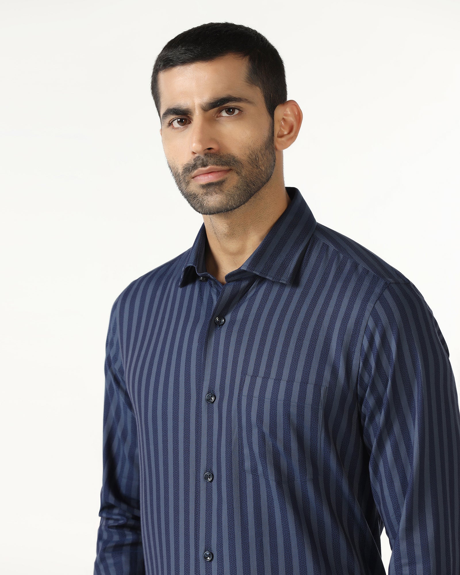 Navy Stripe Shirt - Refute