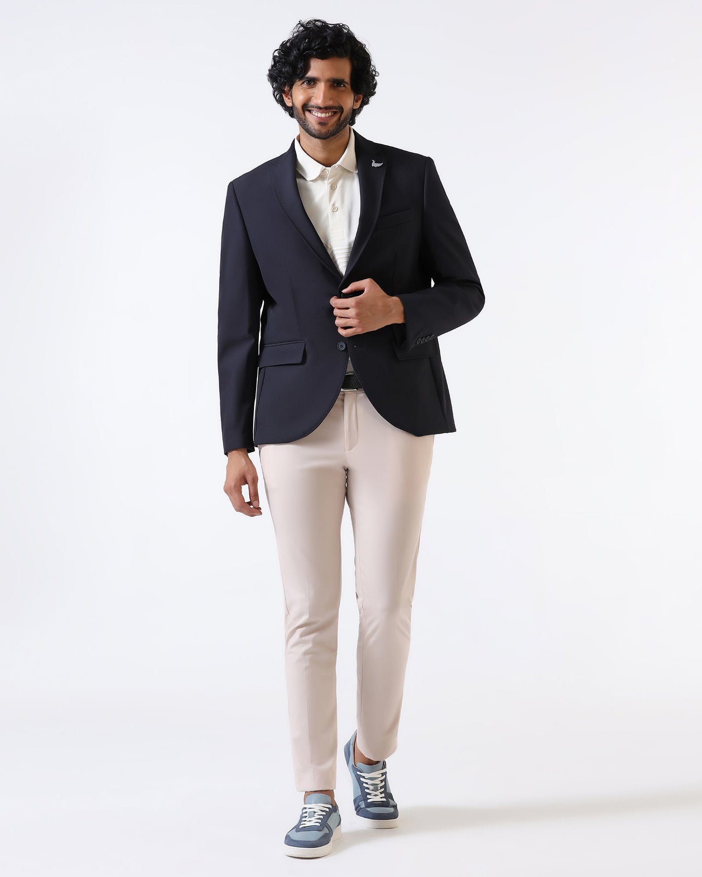 Navy TechPro Solid Blazer - Ron