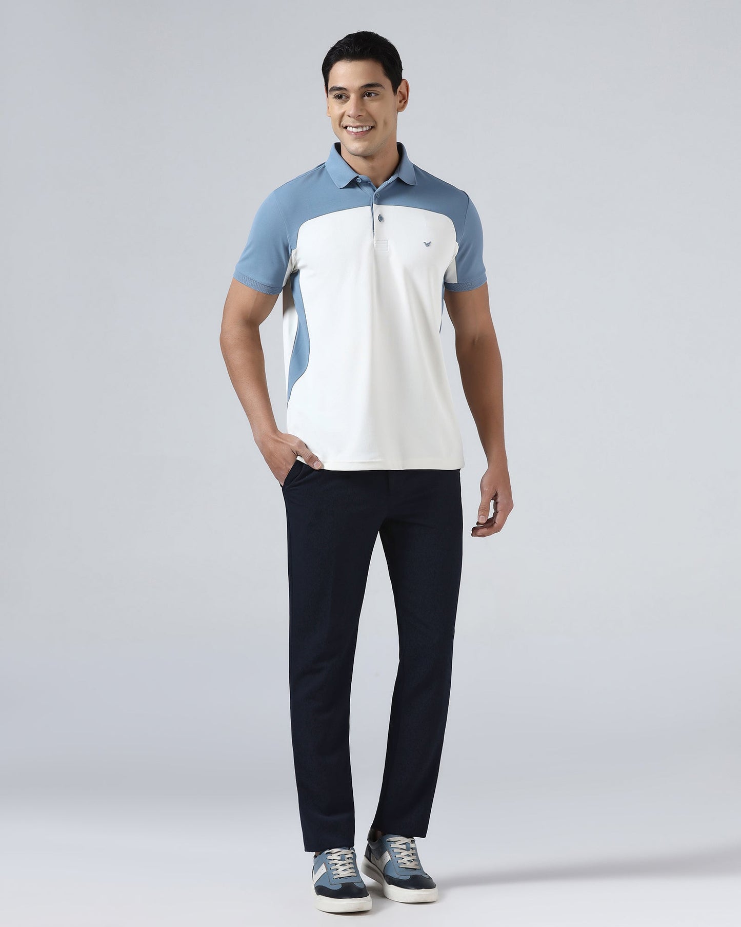 Navy TechPro Stripe Trouser - Martini