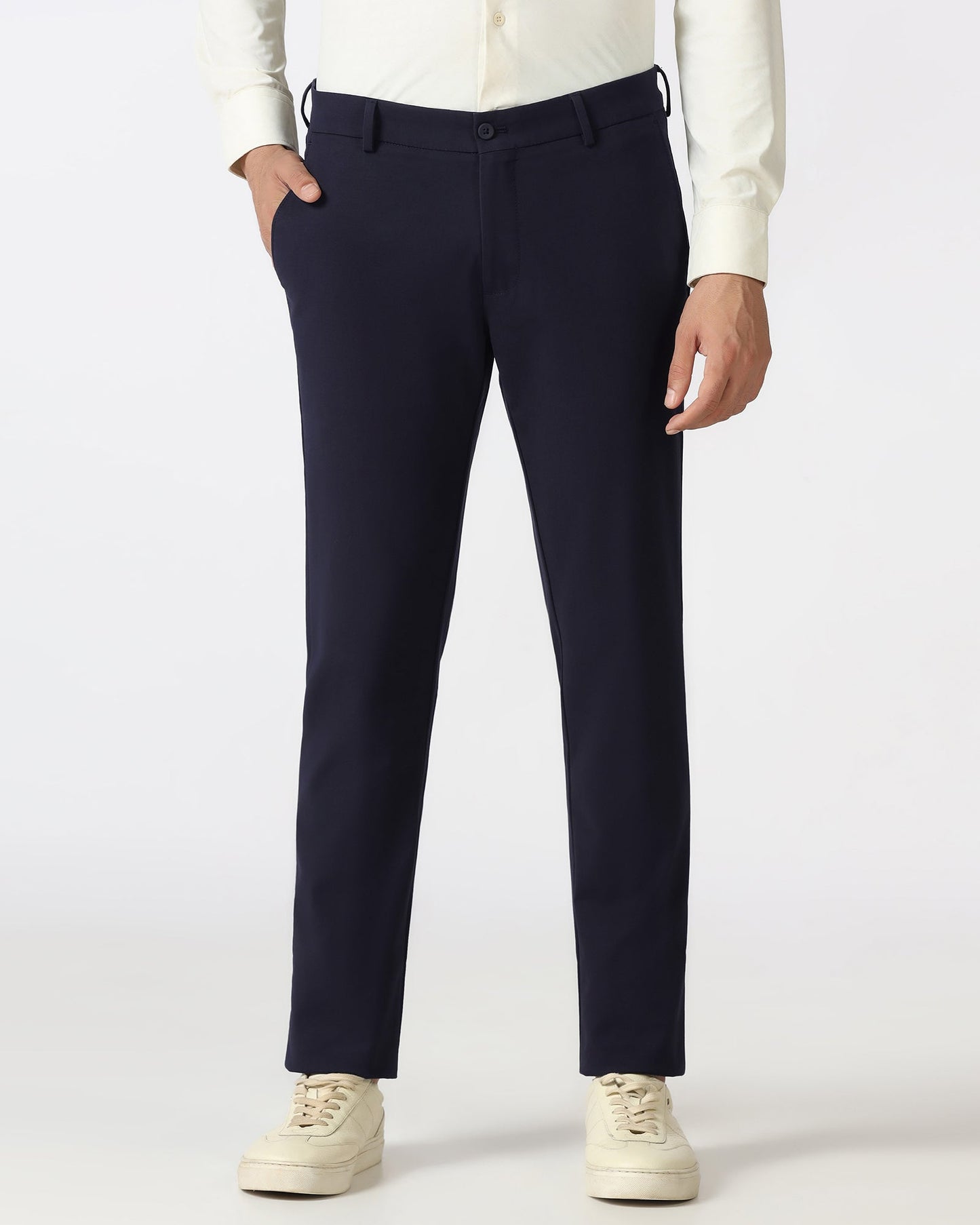 Navy Techpro Textured Khakis - Sandy