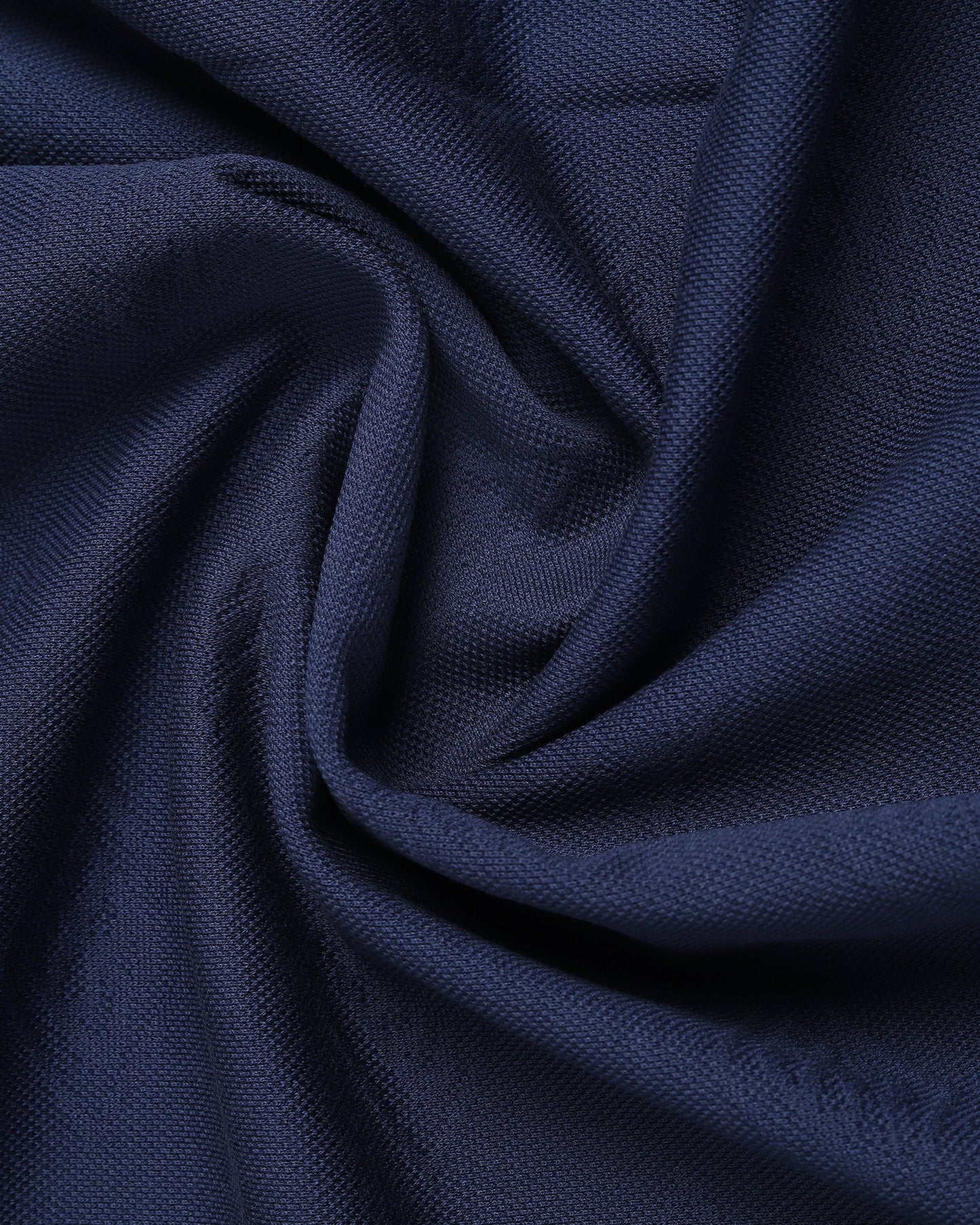 Navy Textured Polo - Wayne
