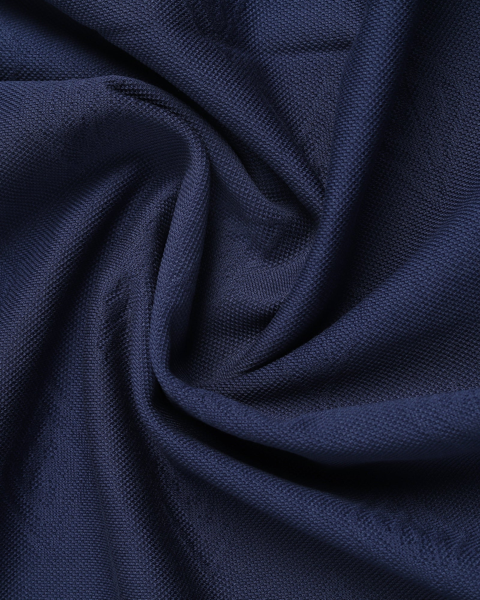 Navy Textured Polo - Wayne