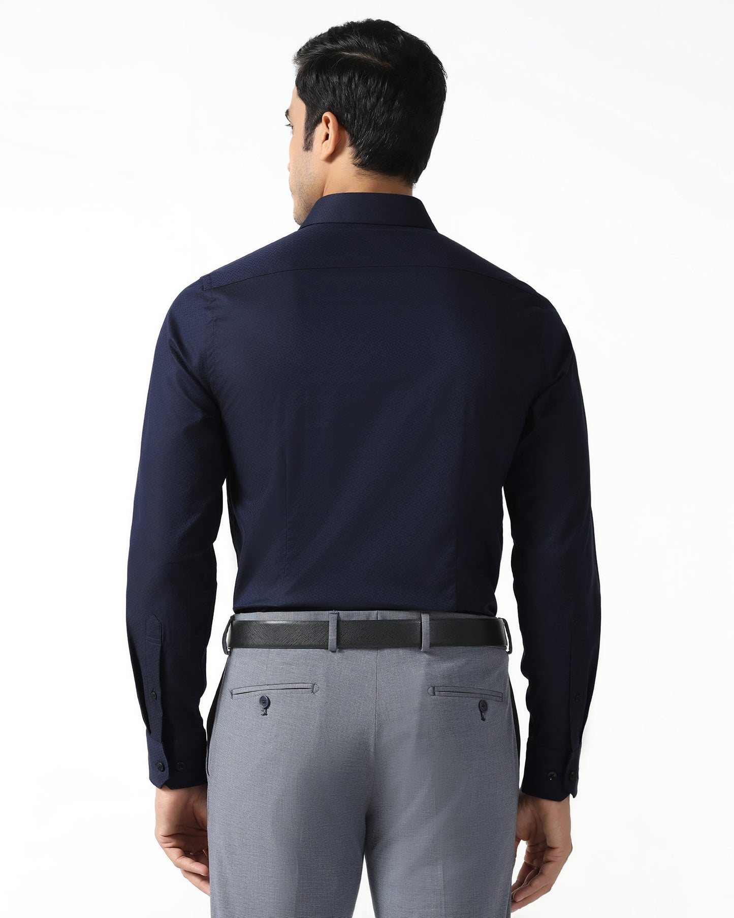 Navy Textured Shirt - Regard