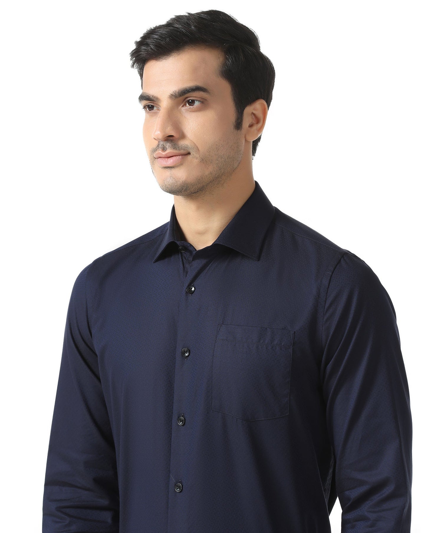 Navy Textured Shirt - Regard