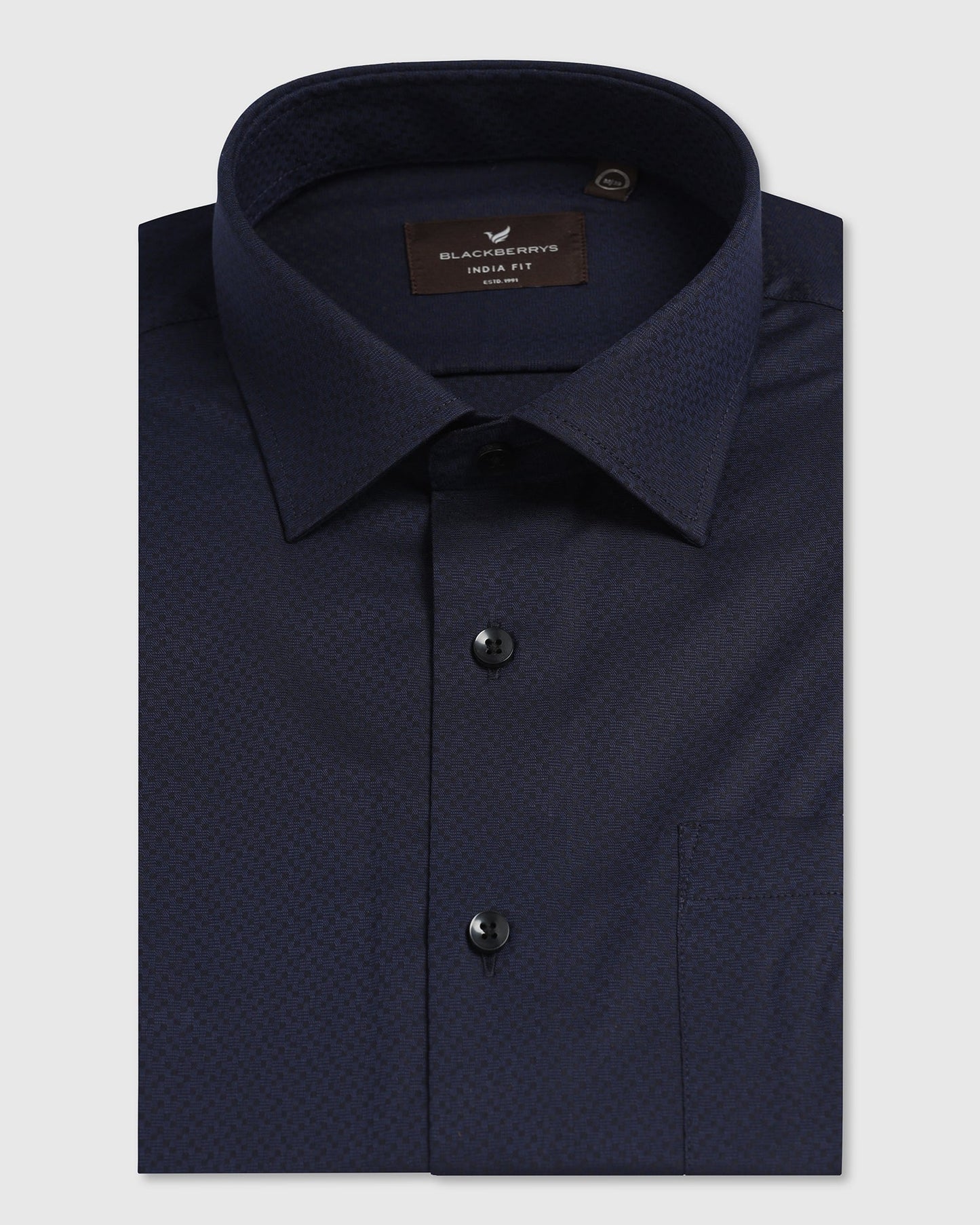 Navy Textured Shirt - Regard