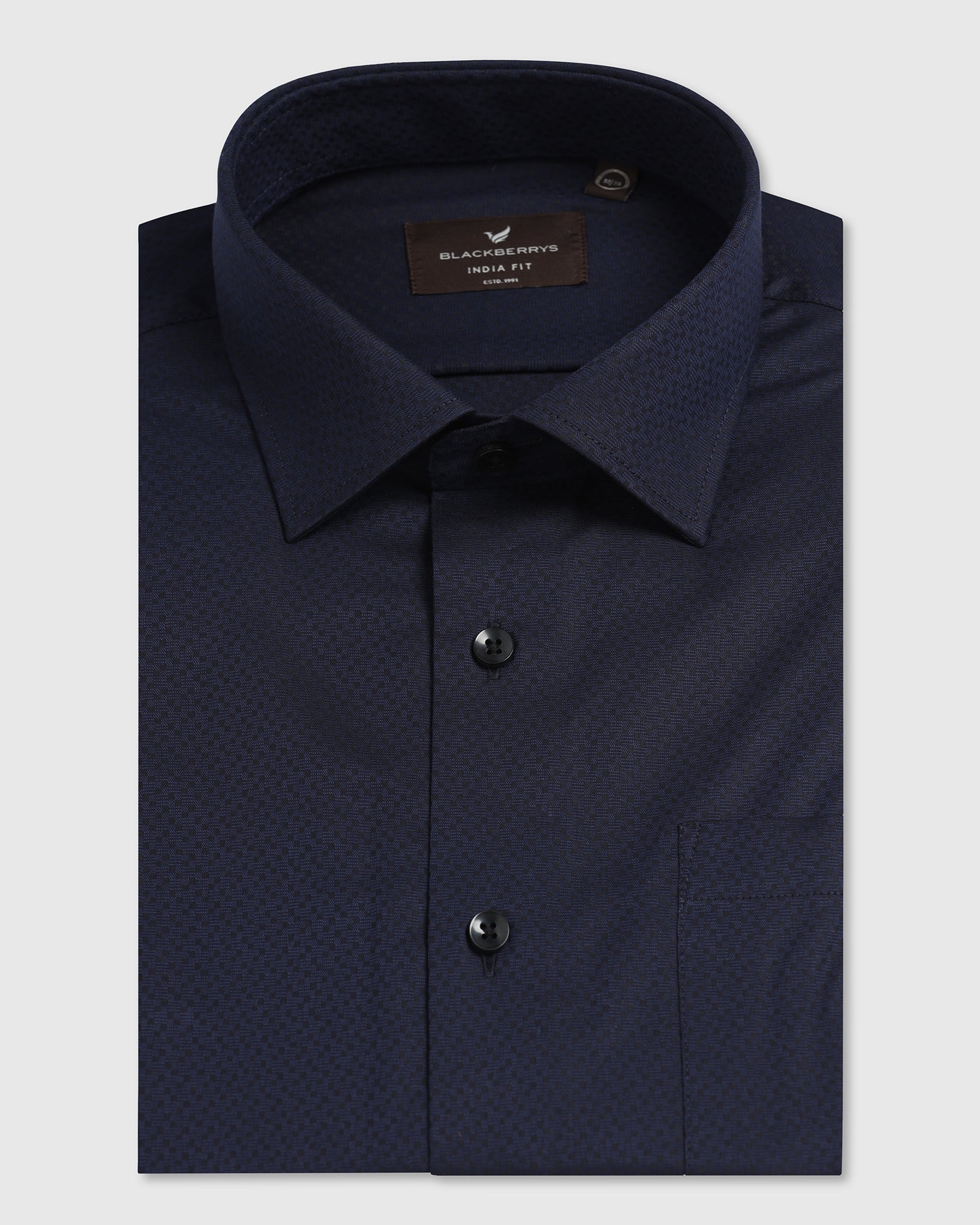 Navy Textured Shirt - Regard