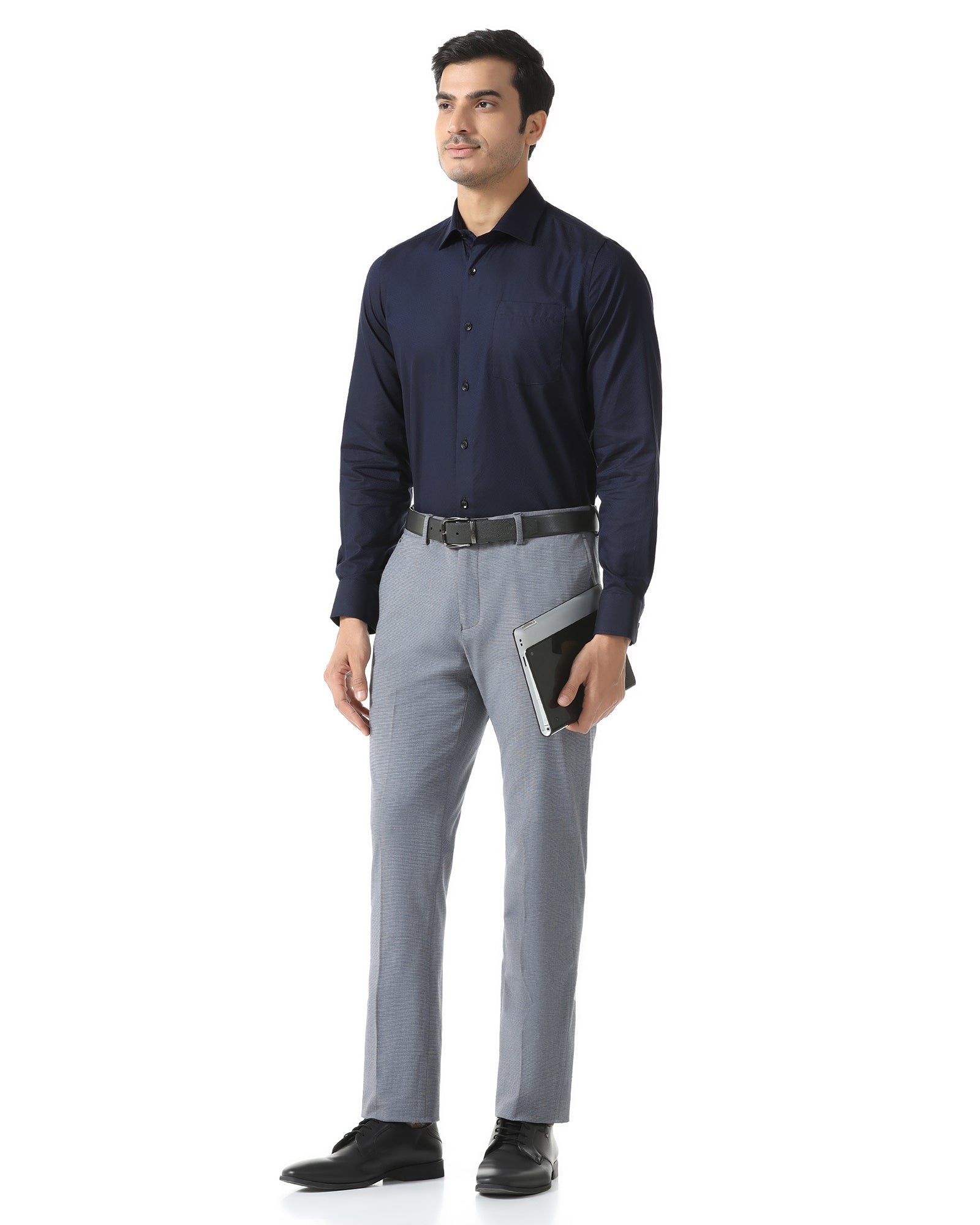 Navy Textured Shirt - Regard