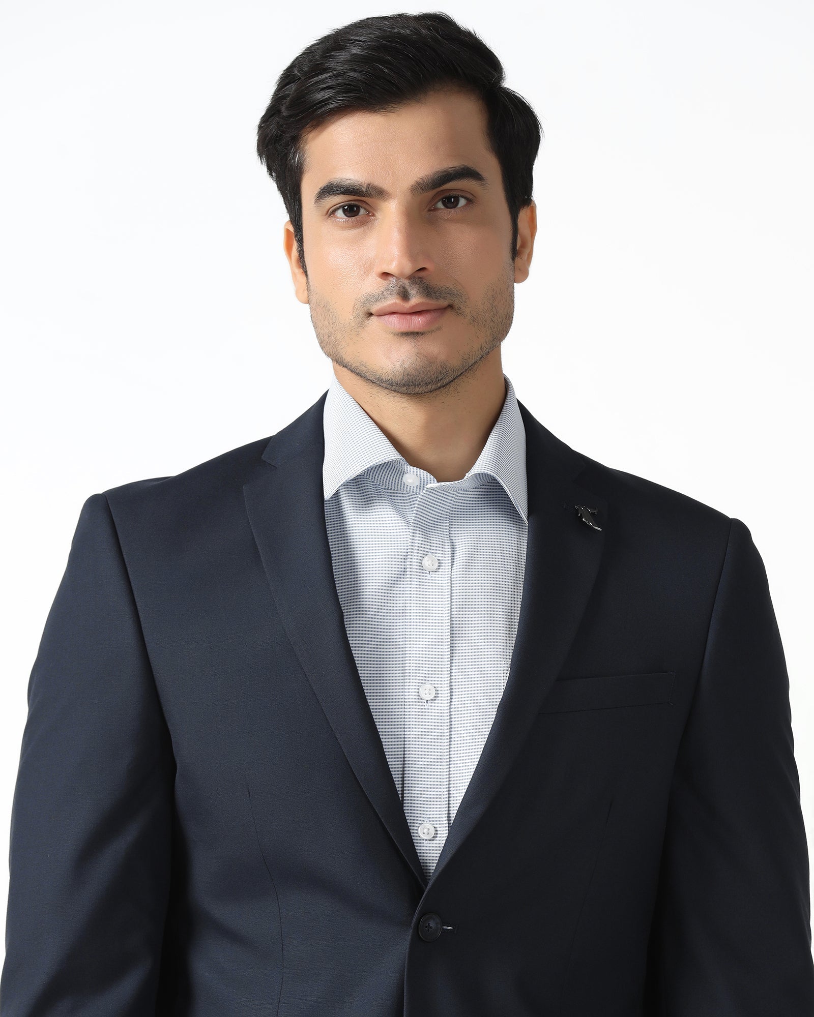 Navy Two Piece Solid Suit - Jorris