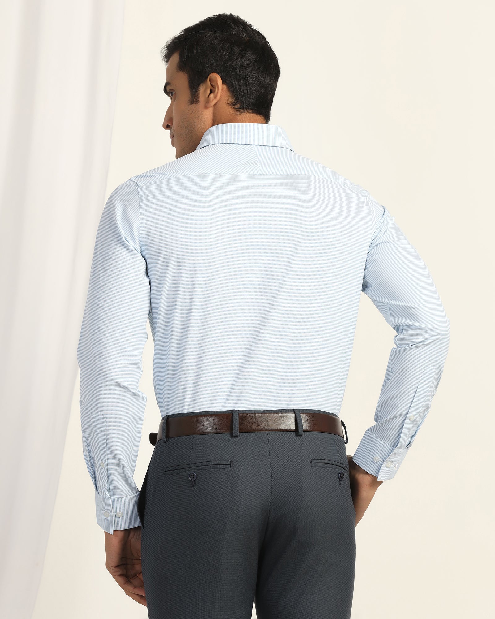 Non Iron Formal Aqua Textured Shirt - Wise