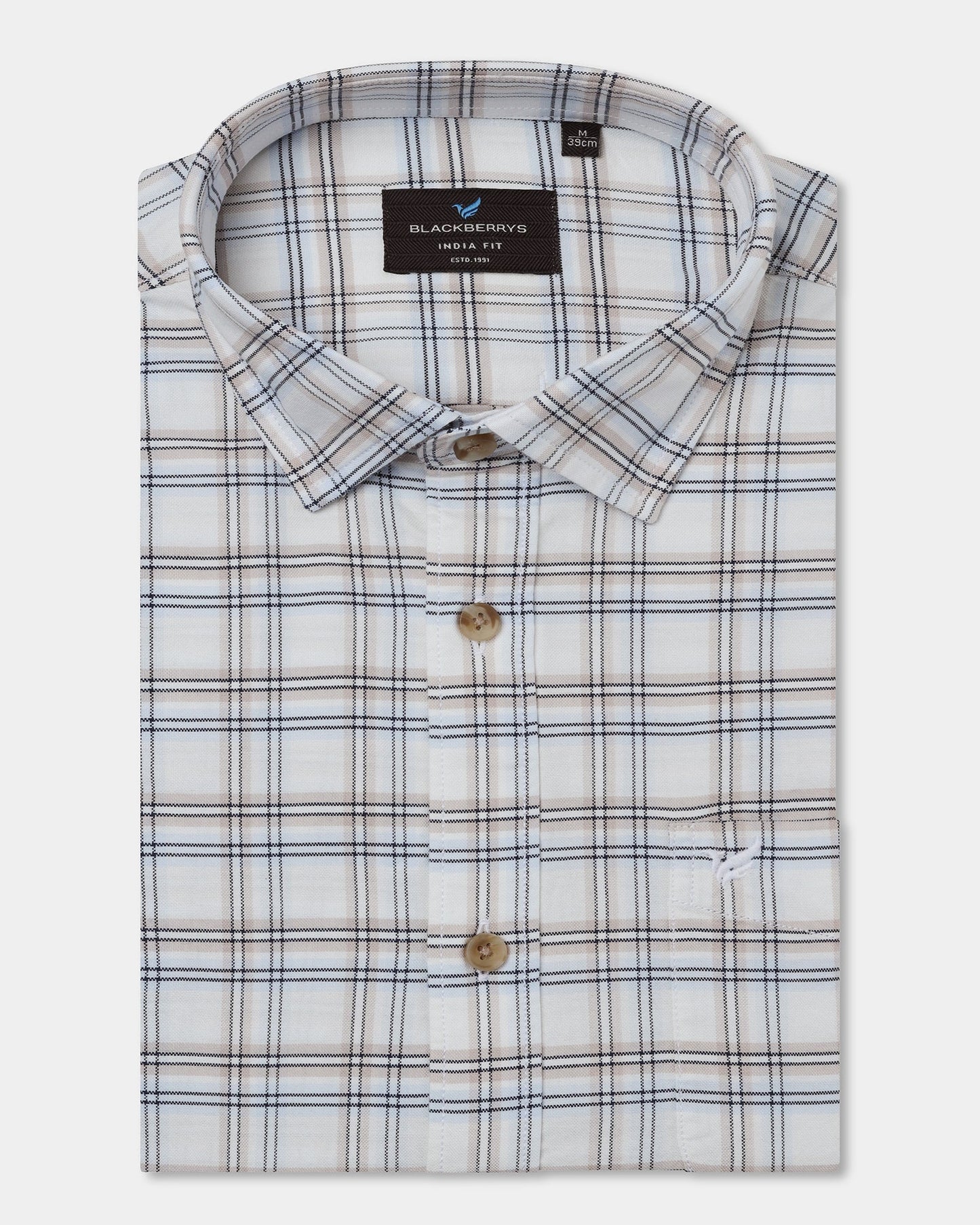 Off White Check Shirt - Valento