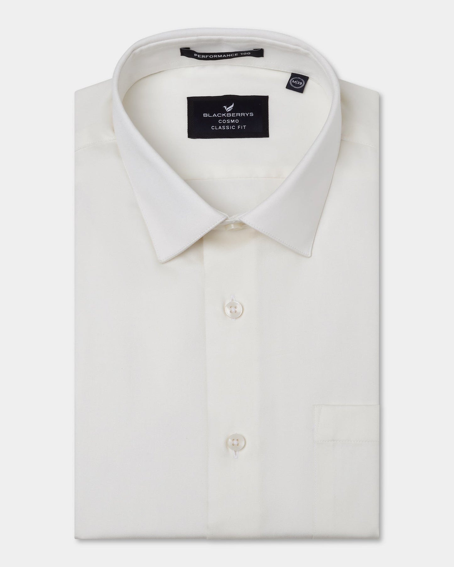 Off White Half Sleeve Non Iron Solid Shirt - Sylvia