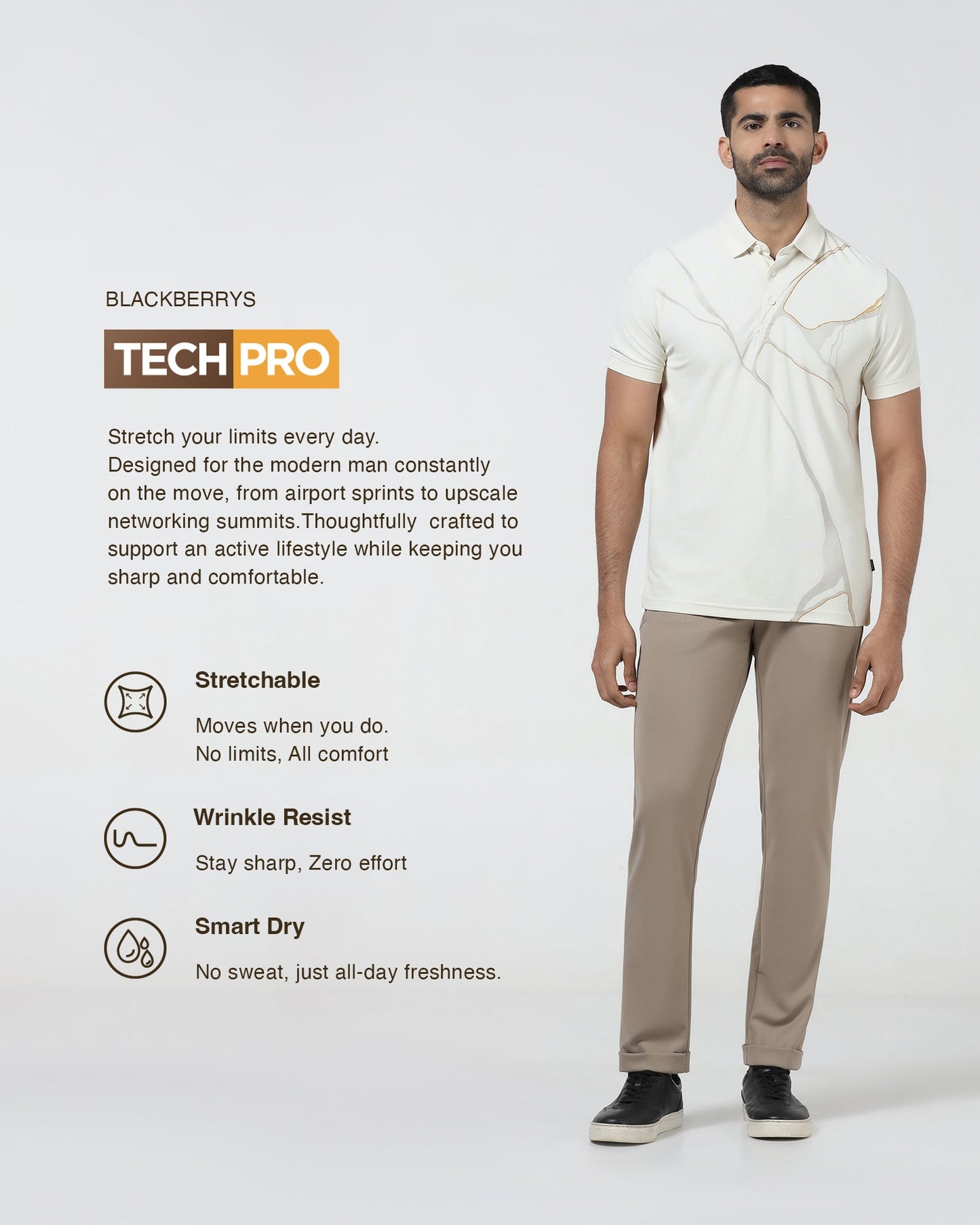 Off White TechPro Printed Polo - Snape