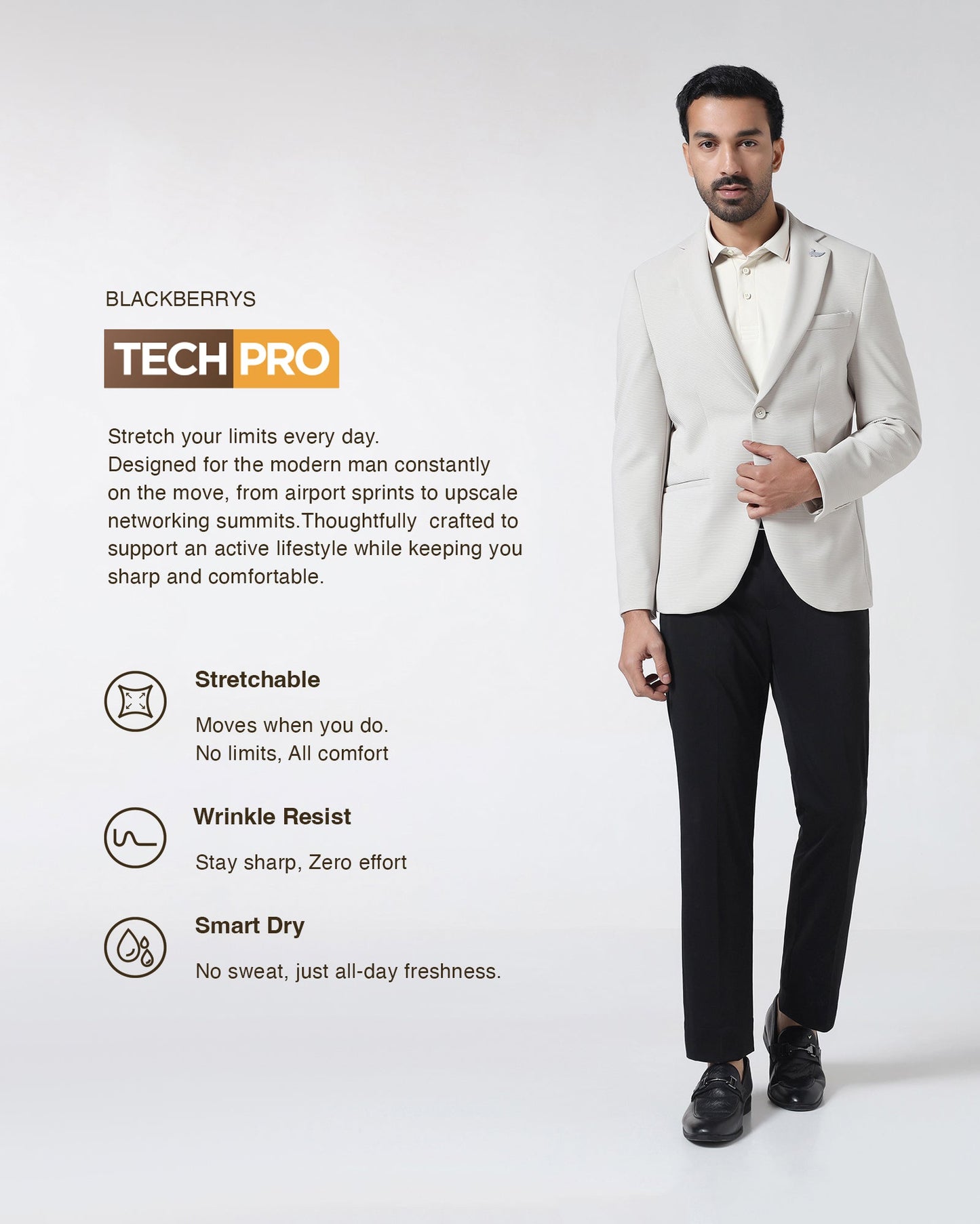 Off White TechPro Stripe Blazer - Siesta
