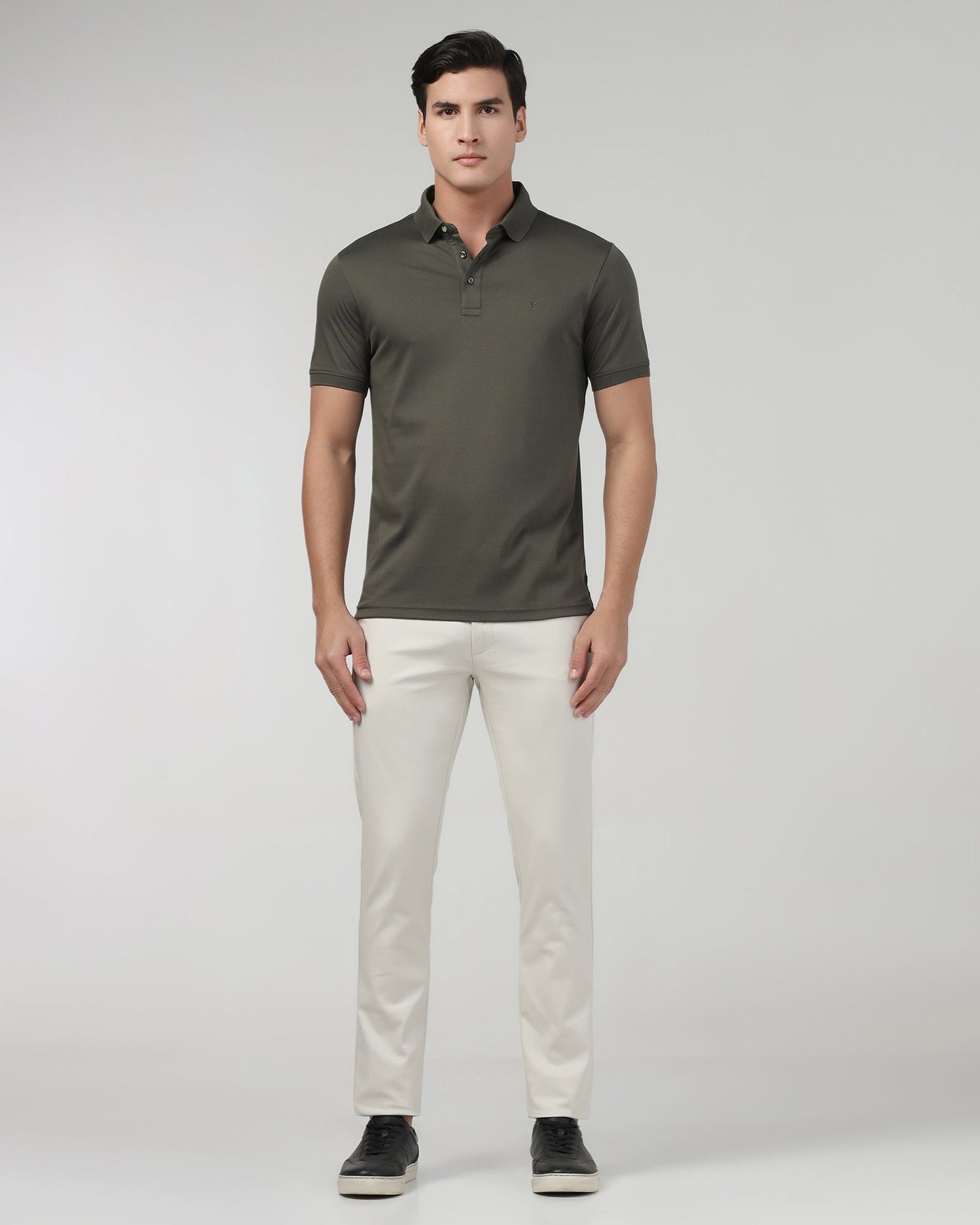 Off White Textured Khakis - Ibis