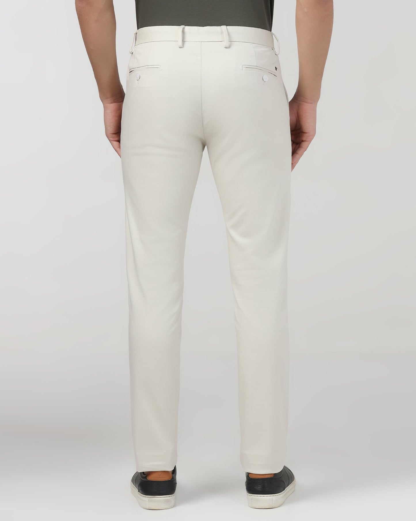 Off White Textured Khakis - Ibis