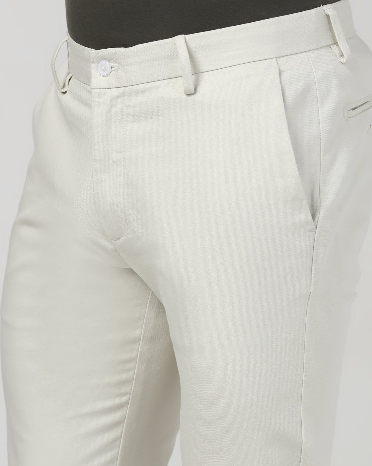 Off White Textured Khakis - Ibis